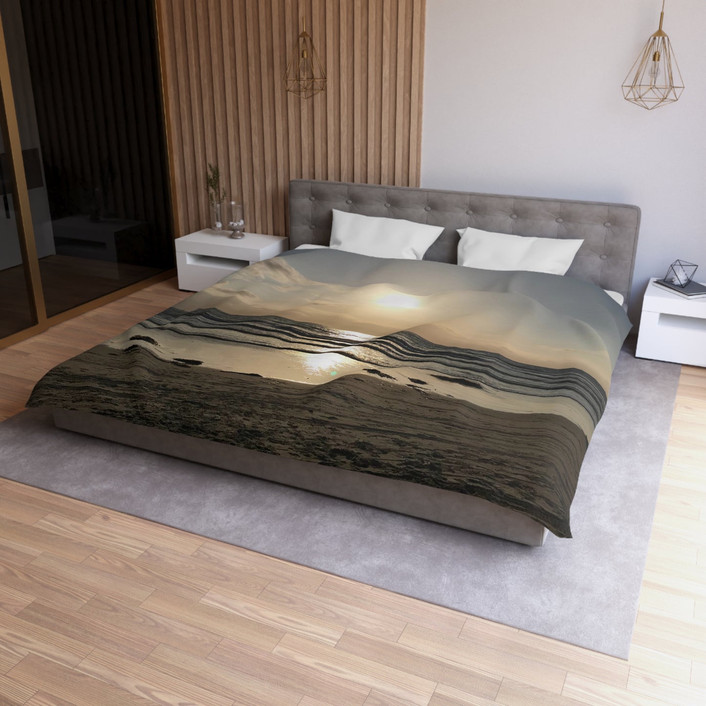Microfiber Duvet Cover - Sunset at the beach