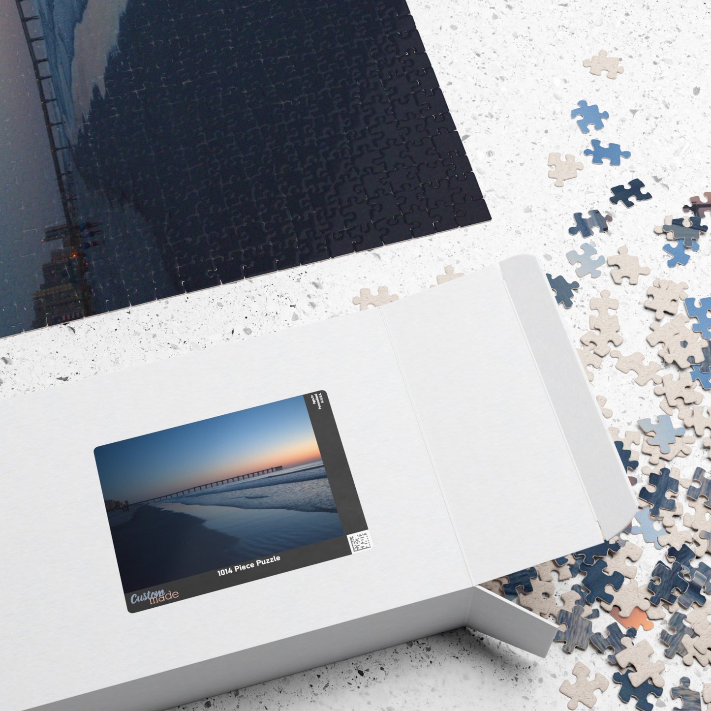 Puzzle (110, 252, 500, 1014-piece) Blue hour at the pier