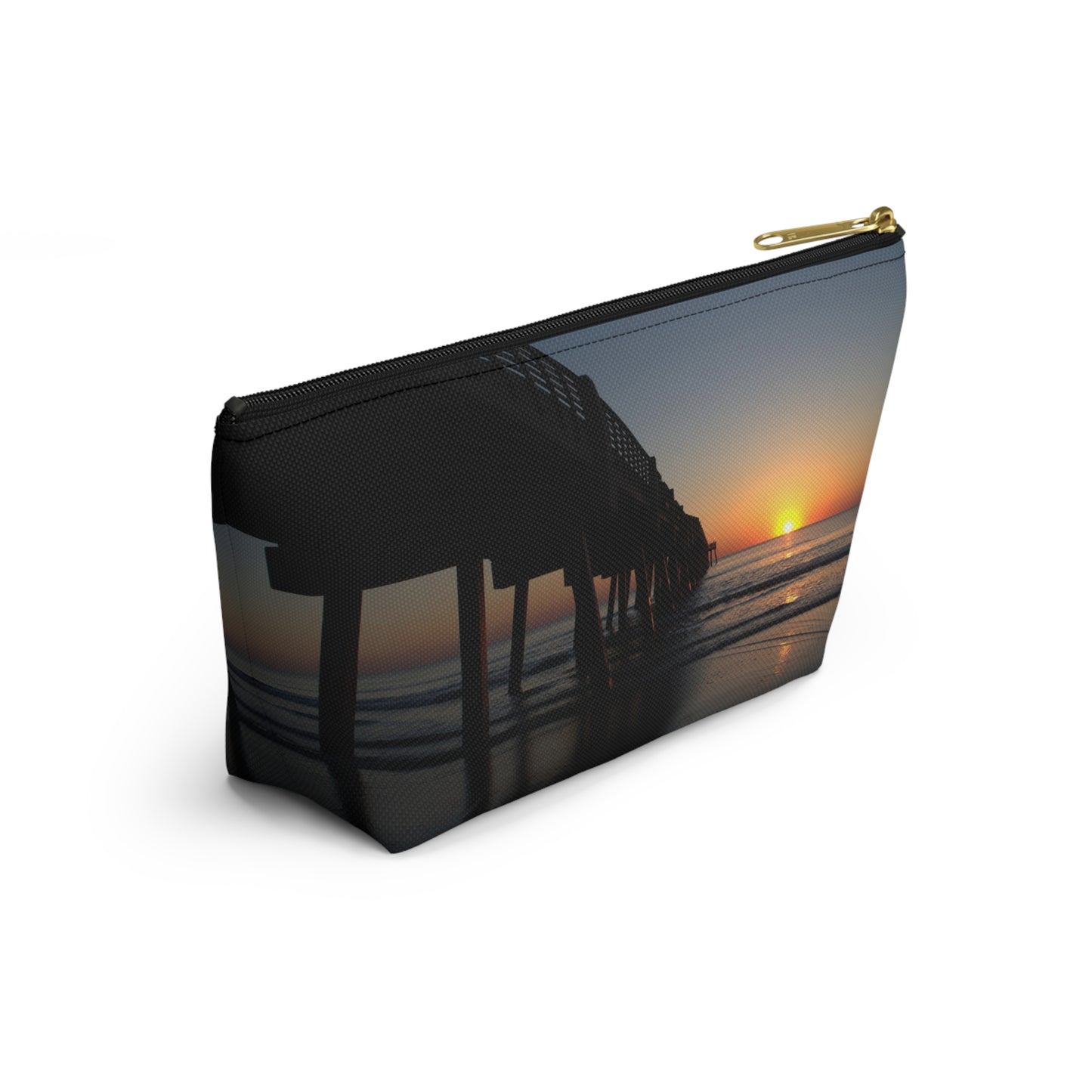 Accessory Pouch w T-bottom Sunrise at the pier