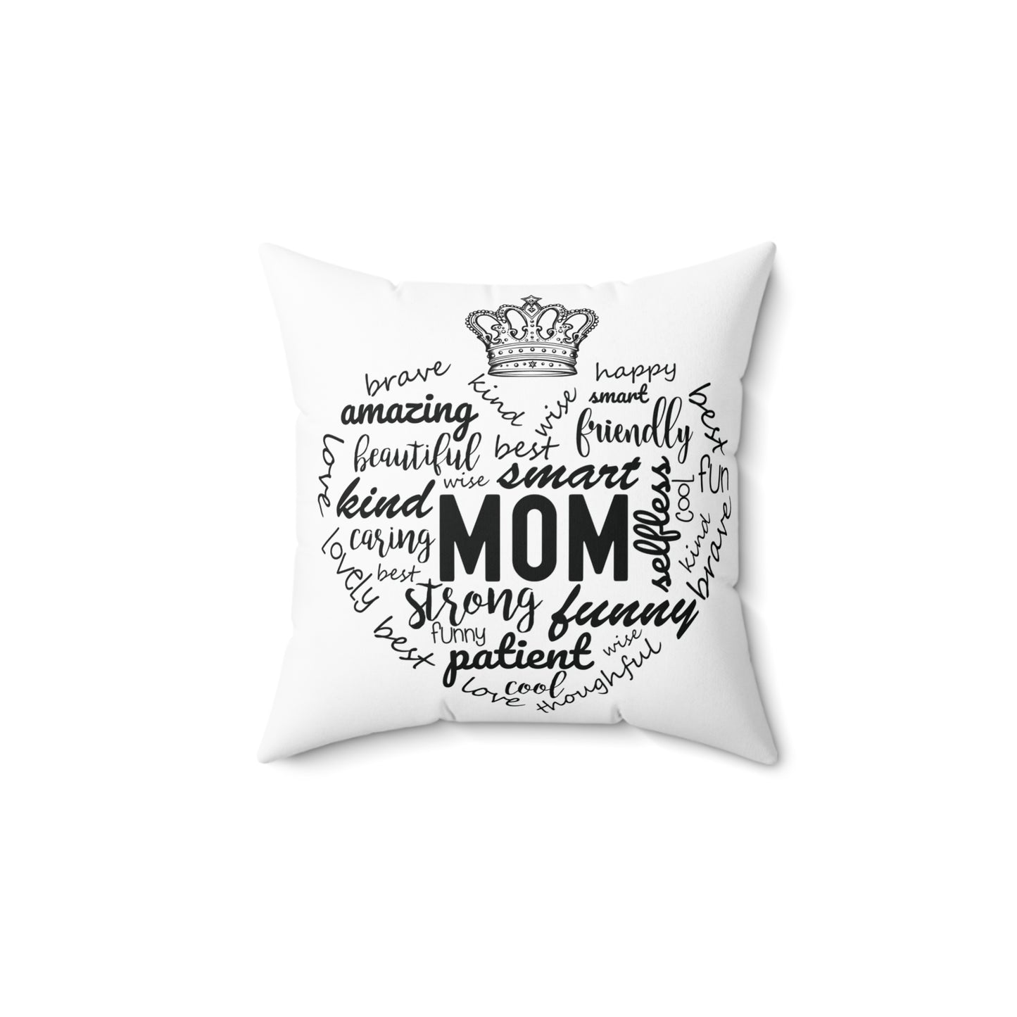 Spun Polyester Square Pillow - MOM and Sandle