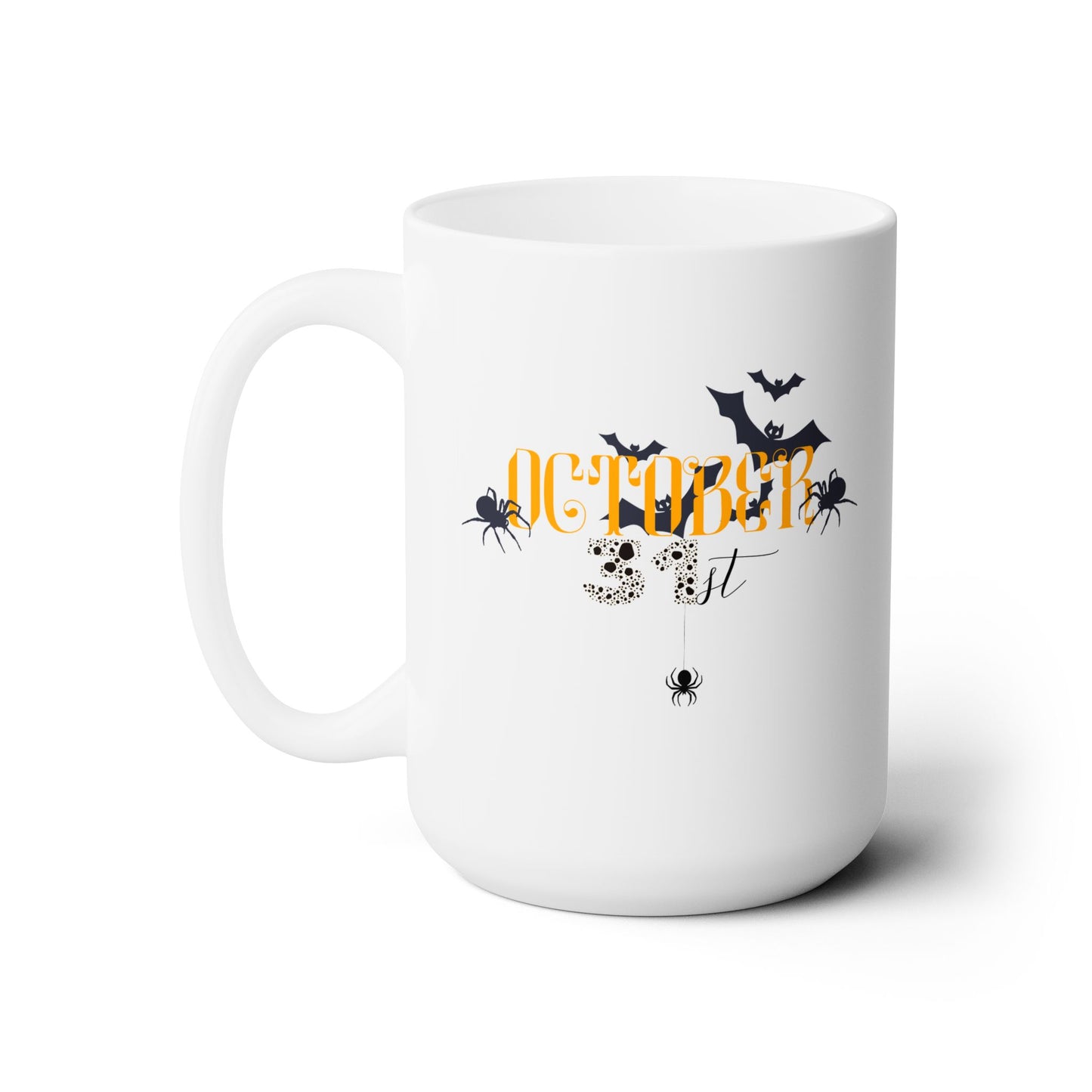 White Ceramic Mug 15oz October 31st
