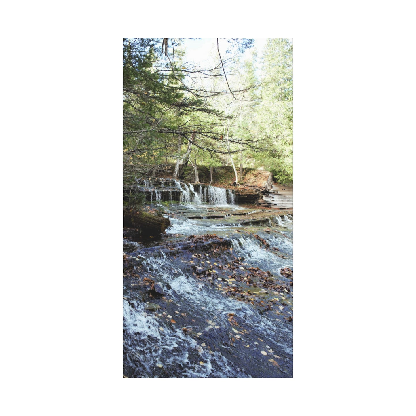 Agate waterfall left Matte Canvas, Stretched, 1.25" 48" x 16", 48" x 24", 32", 36" Vertical