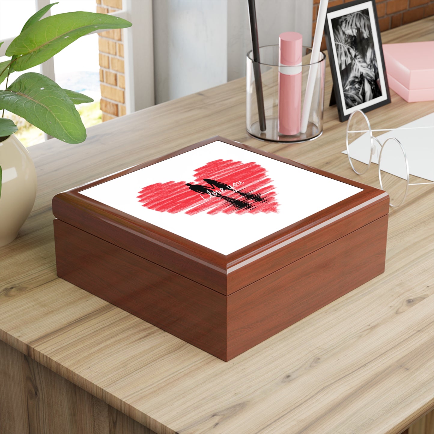 i love you Jewelry Box – White Ceramic