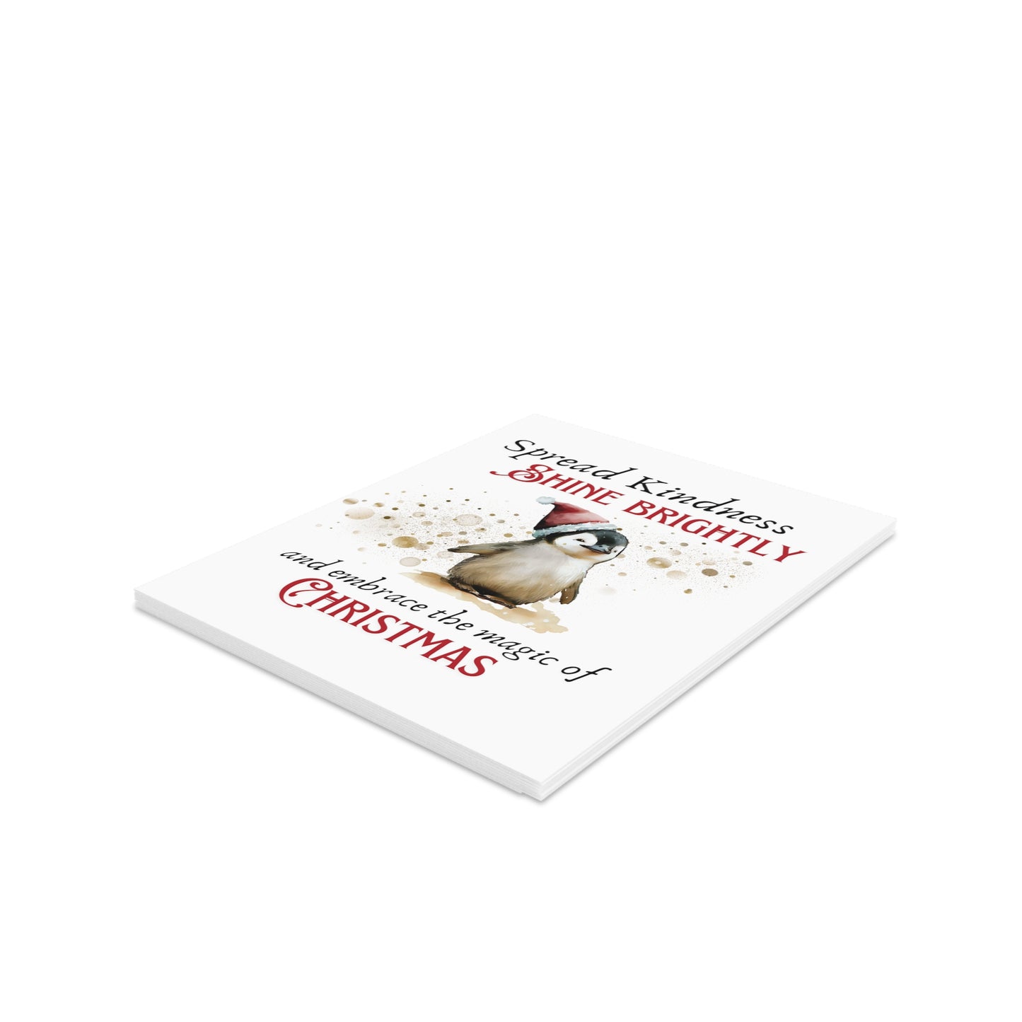Greeting cards (8, 16, and 24 pcs) Magic of Christmas Penguin