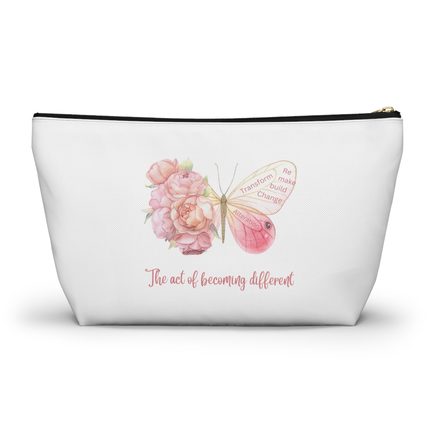 Accessory Pouch w T-bottom - Transform, Self Love, Pink