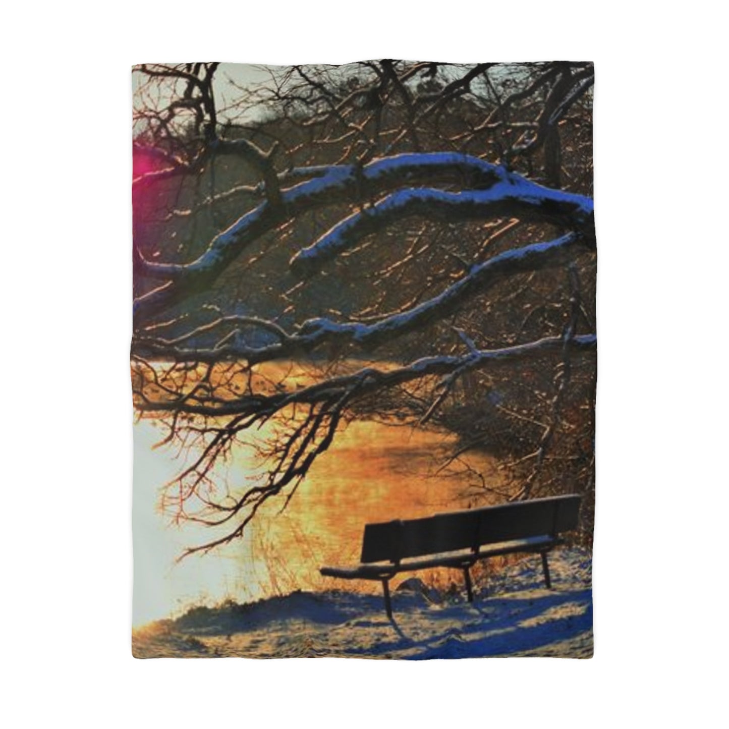 Microfiber Duvet Cover - A bench to remember