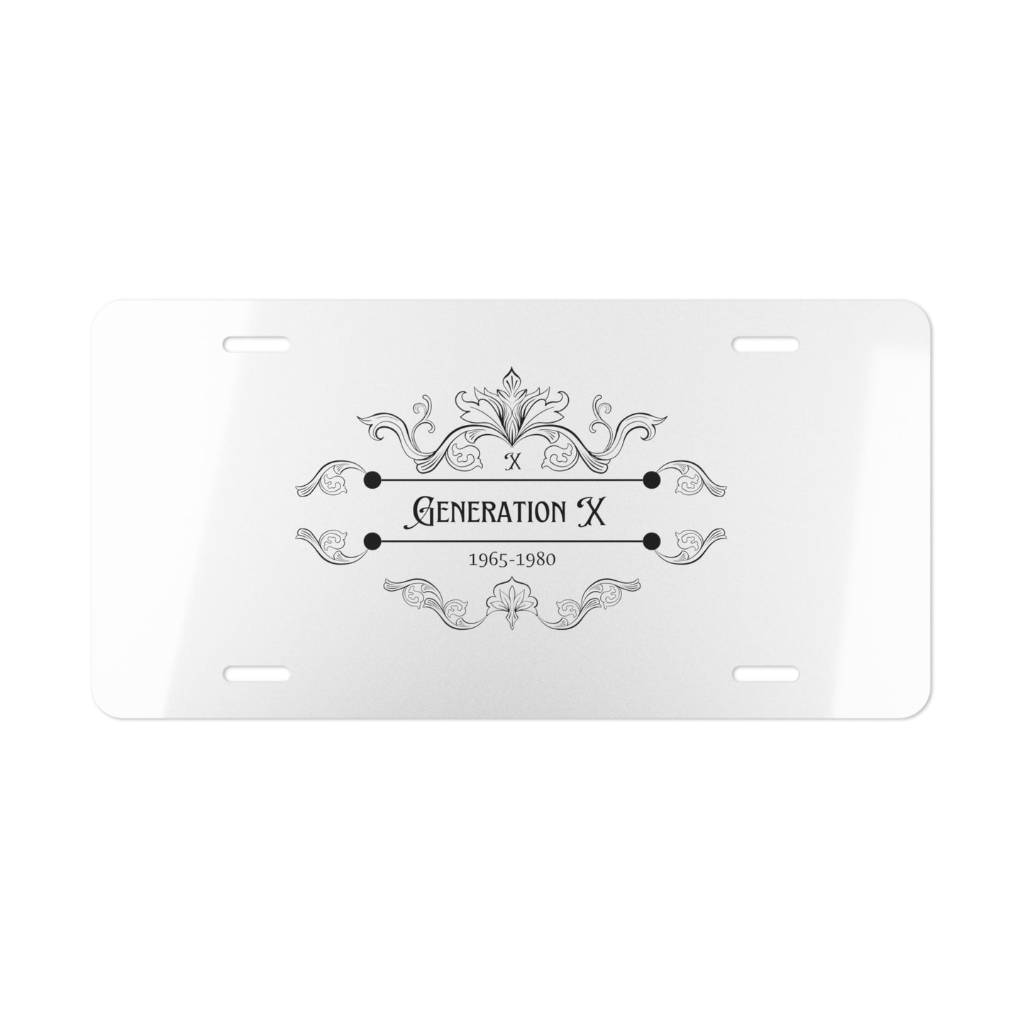 Vanity Plate Generations X