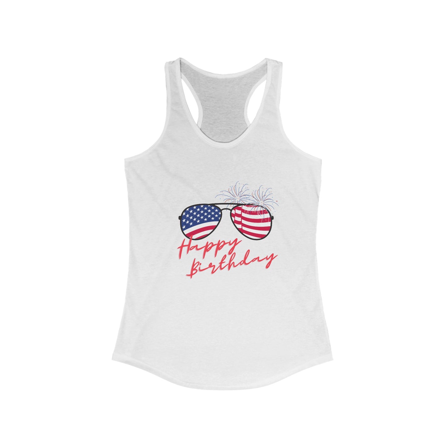 Women's Ideal Racerback Tank - Happy Birthday