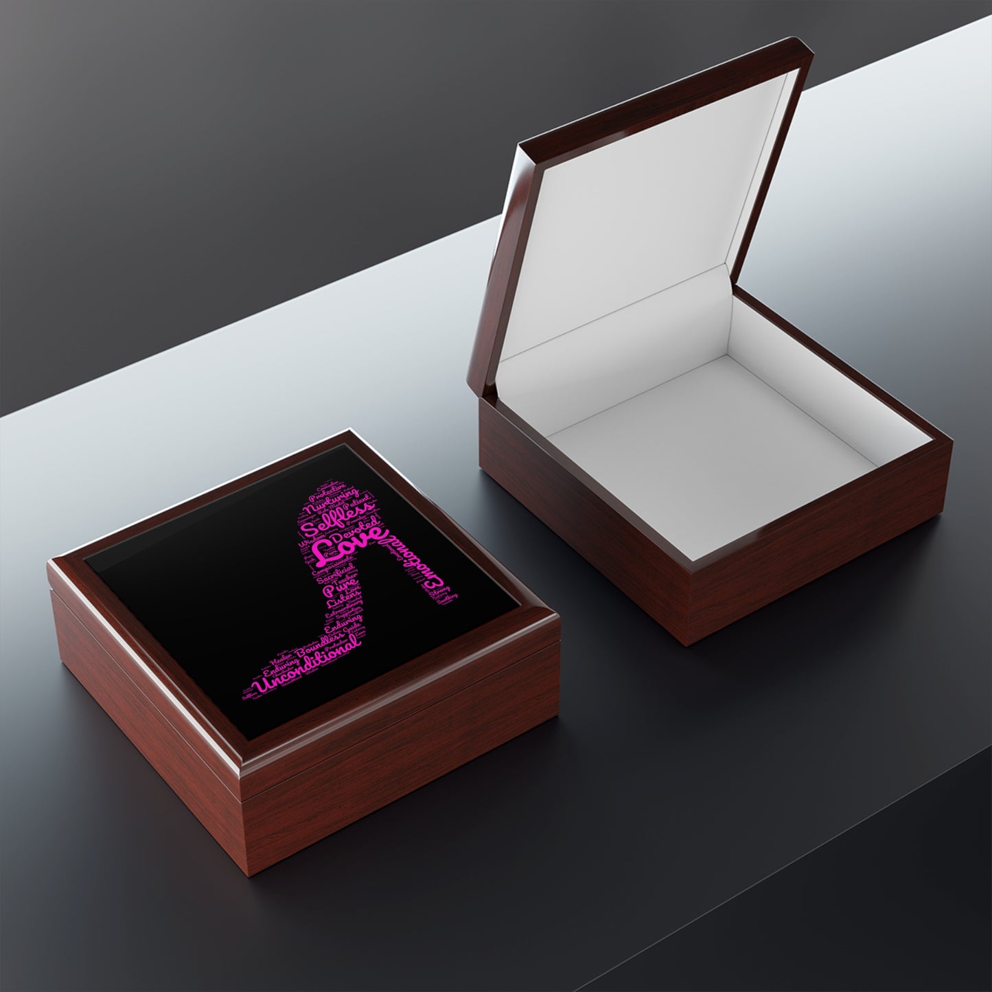 Empowerment High Heel Jewelry Box – Black Ceramic