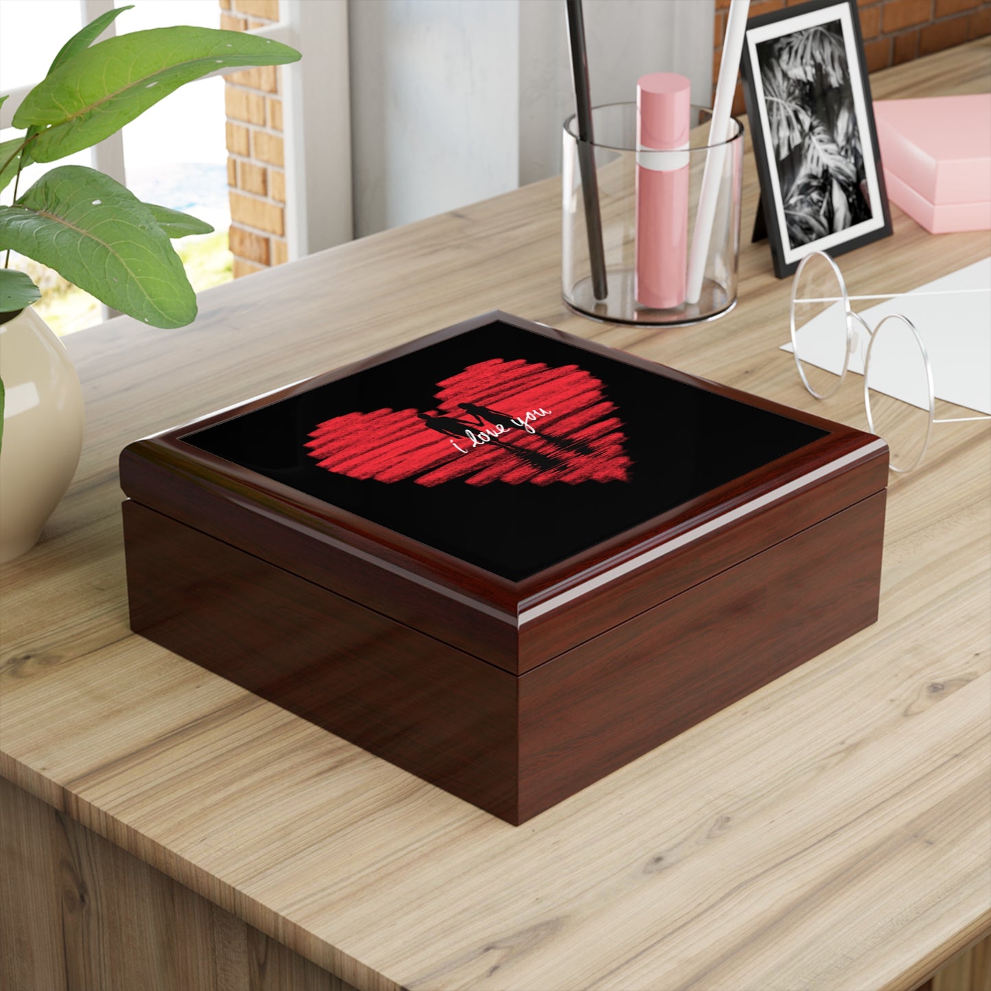 i love you Jewelry Box – Black Ceramic