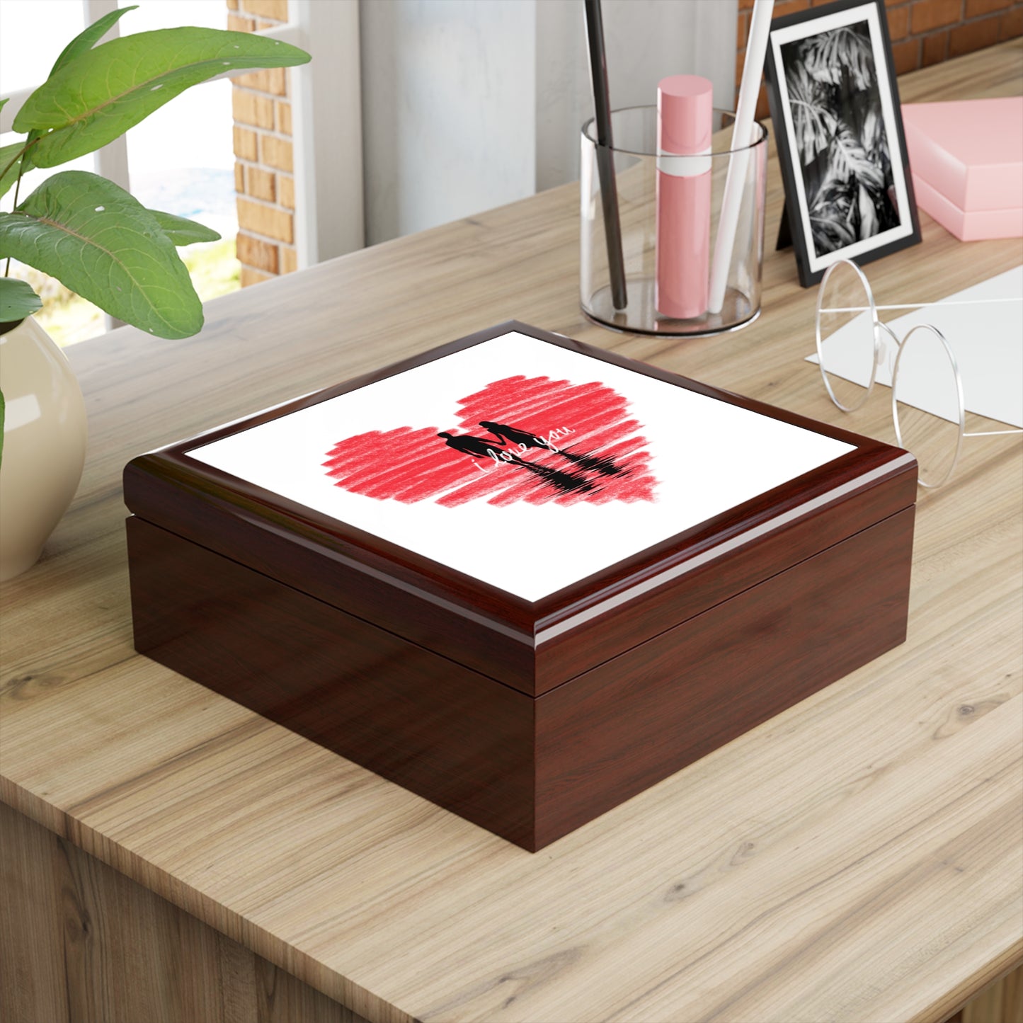 i love you Jewelry Box – White Ceramic