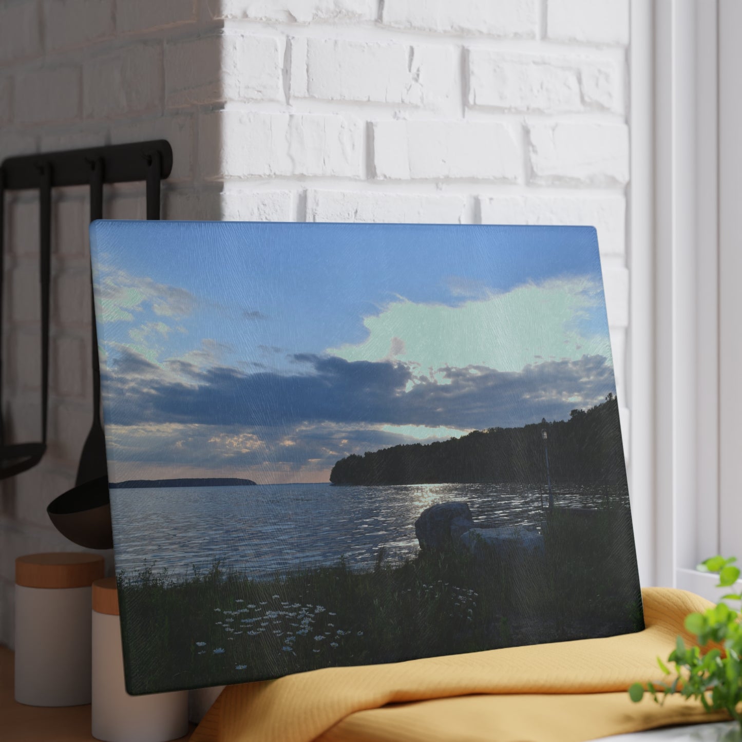 Glass Cutting Board - Garden Dream