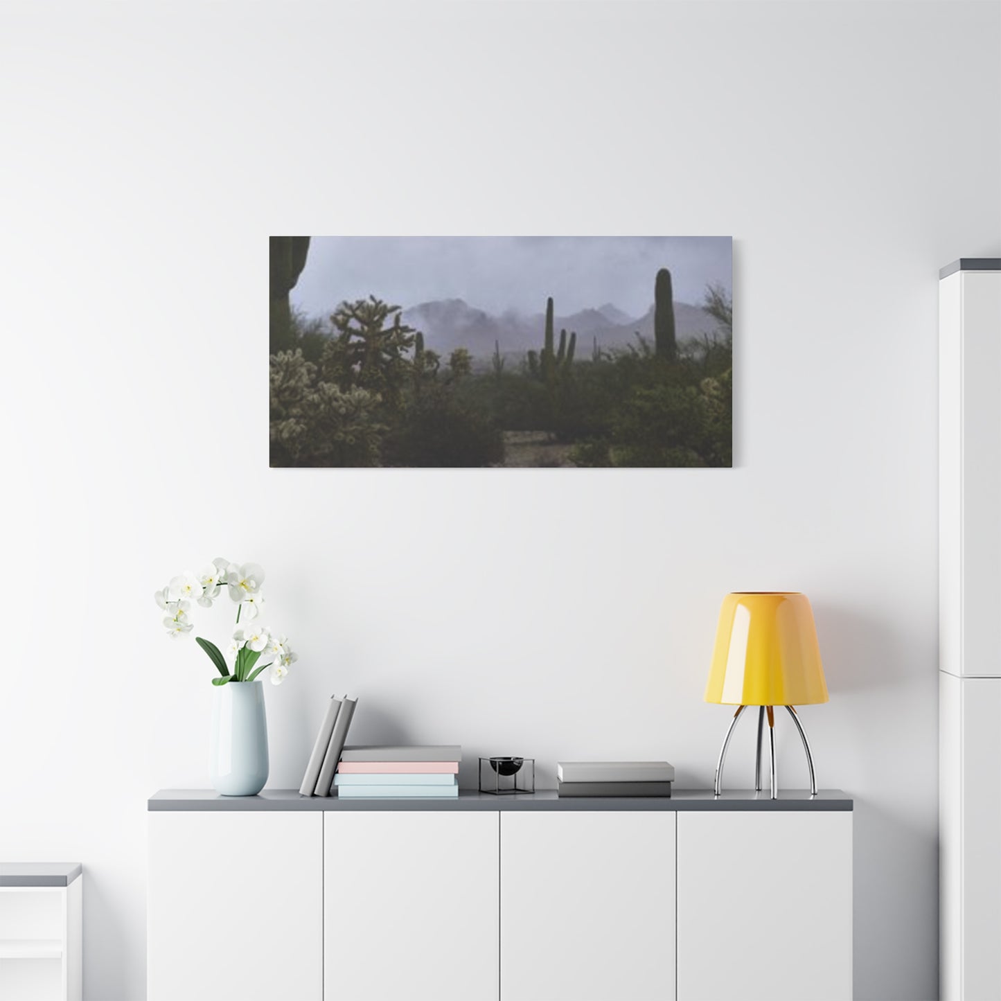 Foggy Desert Matte Canvas, Stretched, 1.25" 48" x 24", 32", 36"