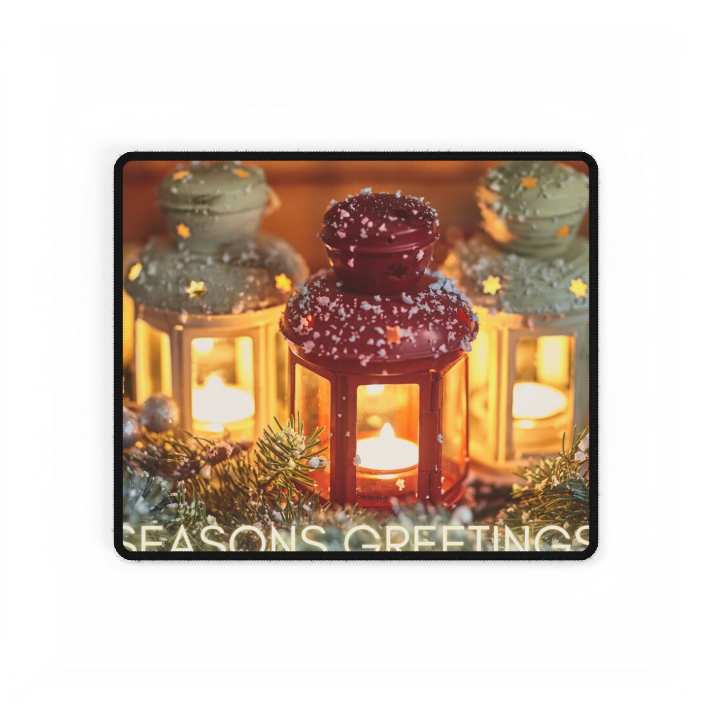 Desk Mat- Season's Greeting and Candles