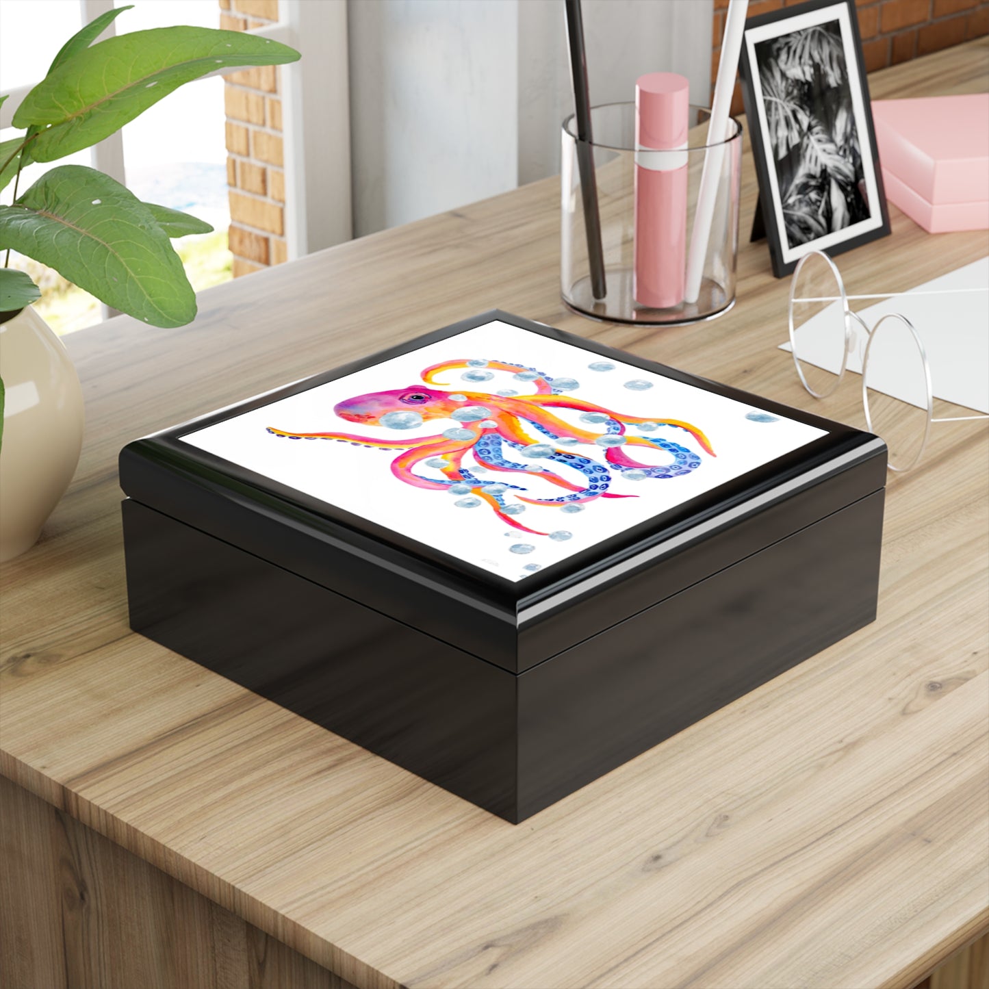 Jewelry Box – White Ceramic Octopus