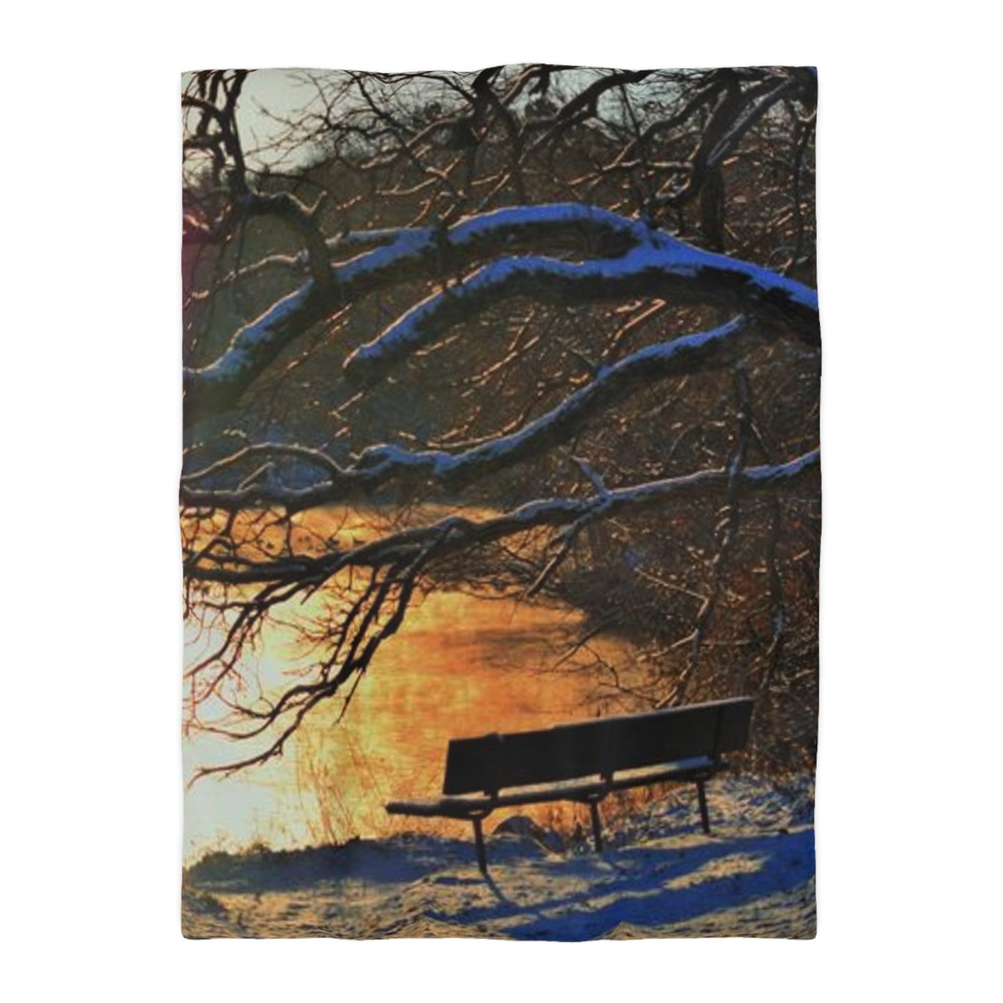 Microfiber Duvet Cover - A bench to remember