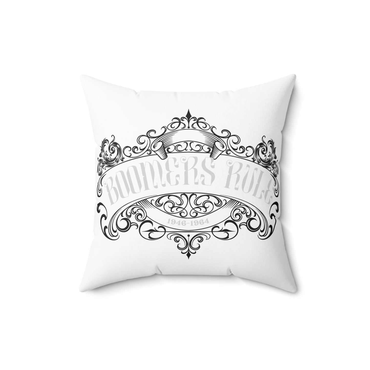 Spun Polyester Square Pillow Boomer Rules