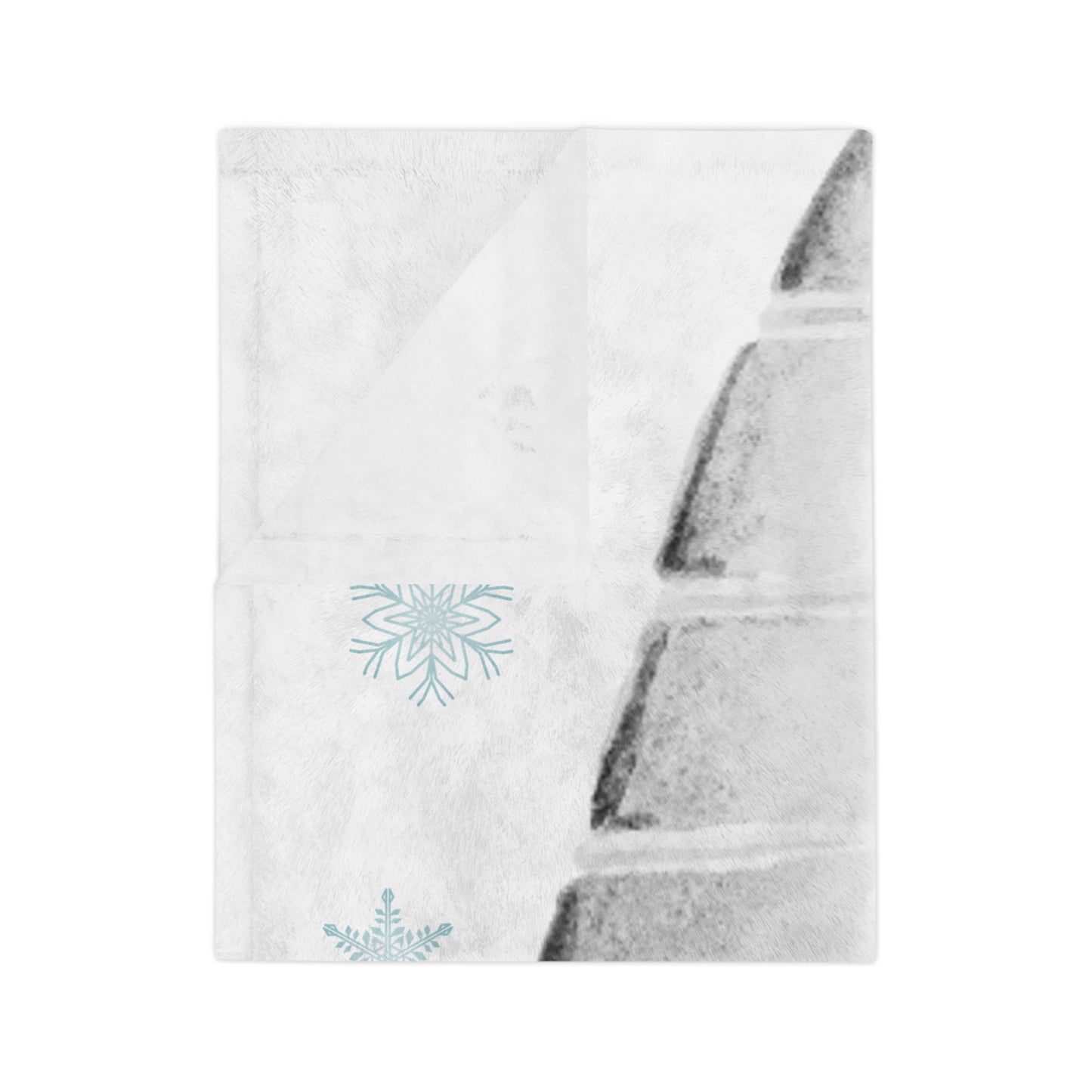 Velveteen Minky Blanket - Gnome and snow flakes