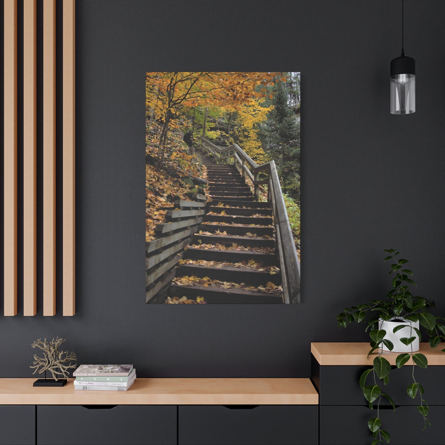 Stairway to Fall Matte Canvas, Stretched, 1.25" 48" x 24", 32", 36"