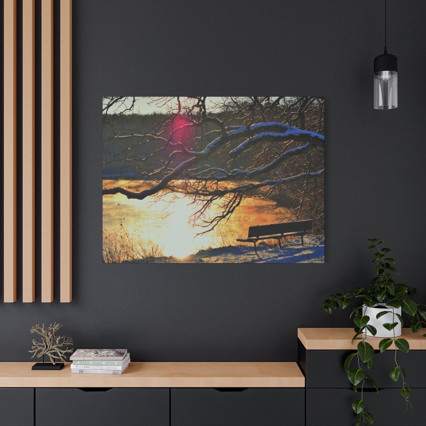 A Bench to Remember Matte Canvas, Stretched, 1.25" 48 "x 16" 48" x 24", 48" x 32", 48" x 36"