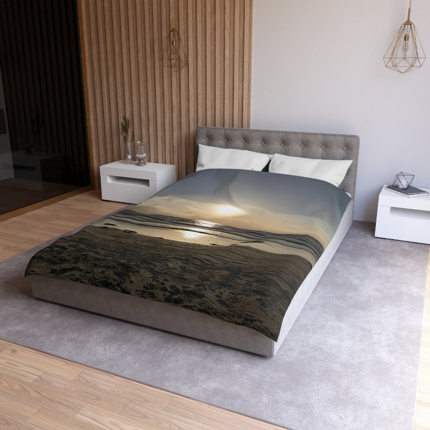 Microfiber Duvet Cover - Sunset at the beach