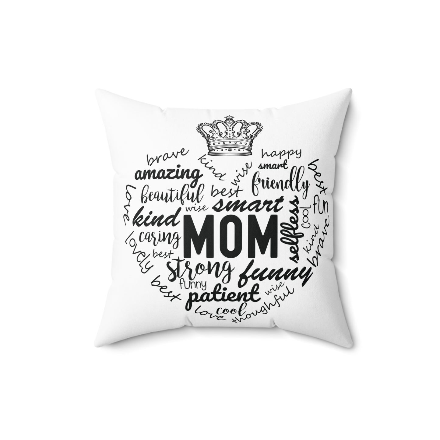 Spun Polyester Square Pillow - MOM and Sandle