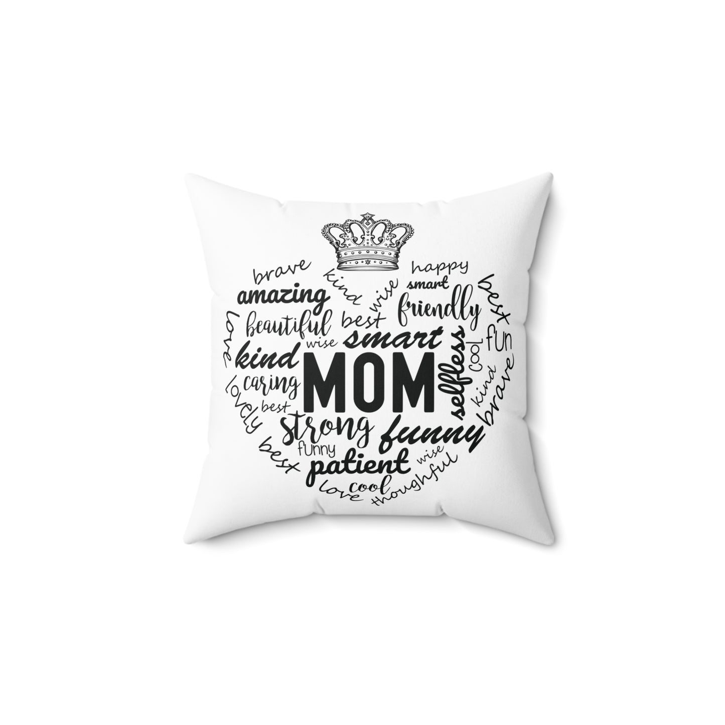 Spun Polyester Square Pillow - MOM and Sandle
