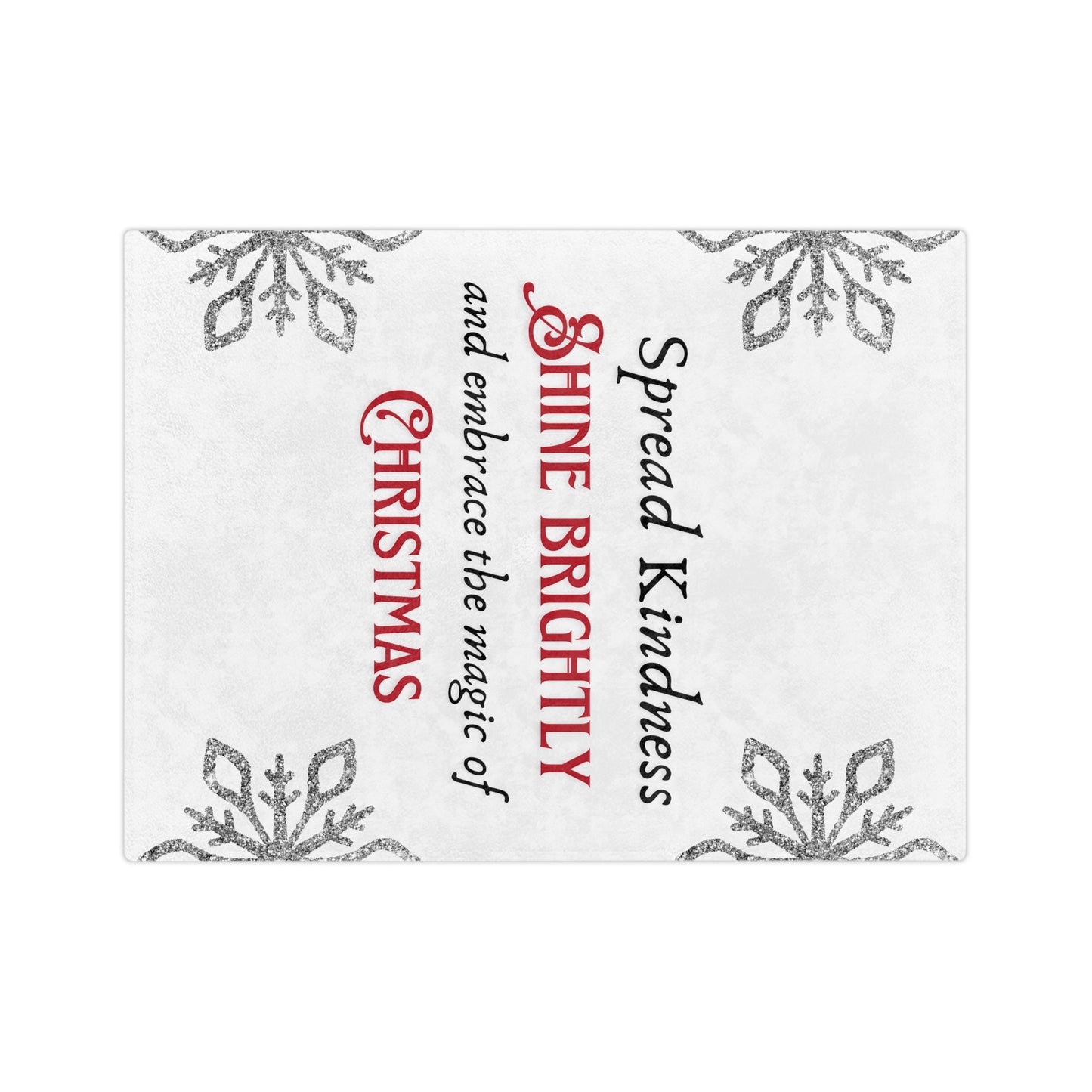 Velveteen Minky Blanket - Spread Kindness, Shine Brightly
