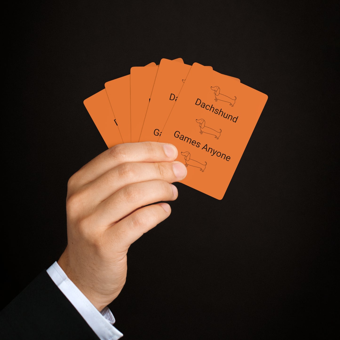 Poker Cards Dachshund Orange