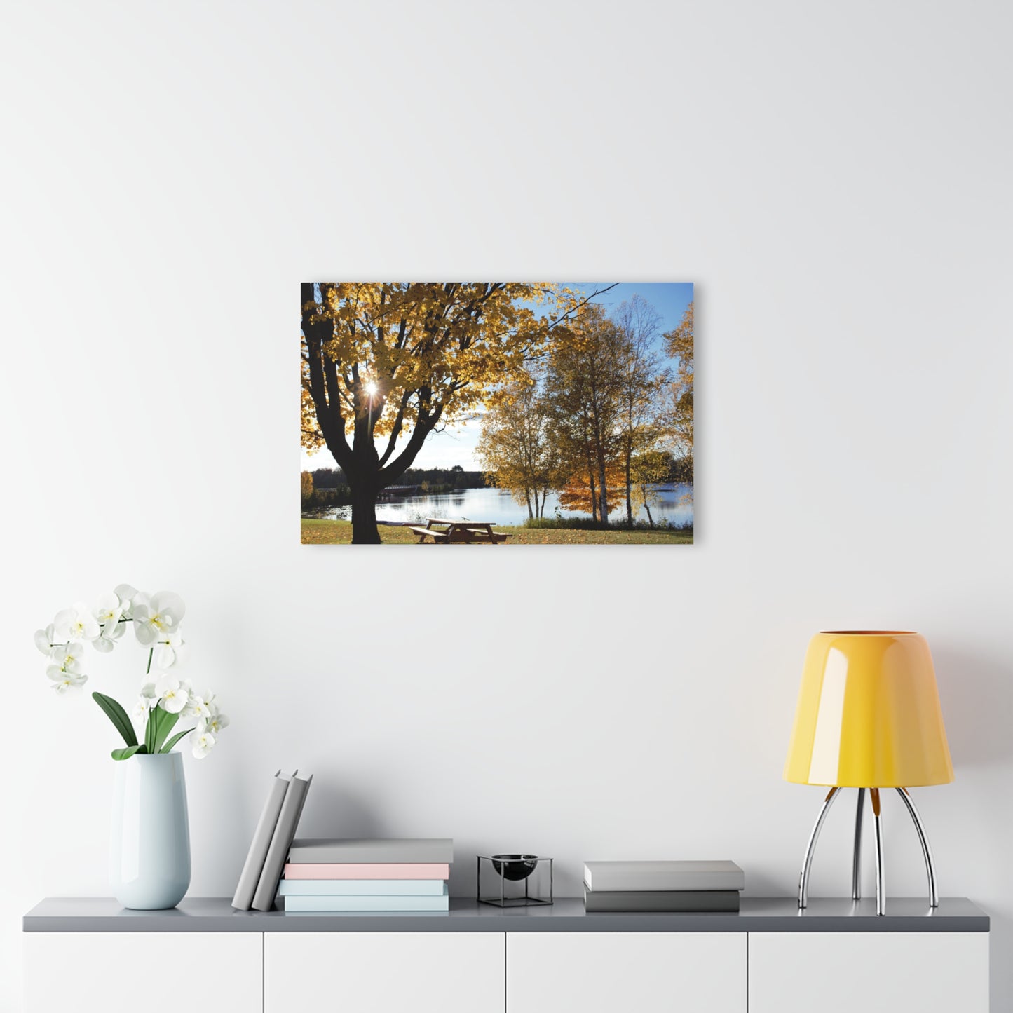 Acrylic Prints (French Cleat) Picnic by the river