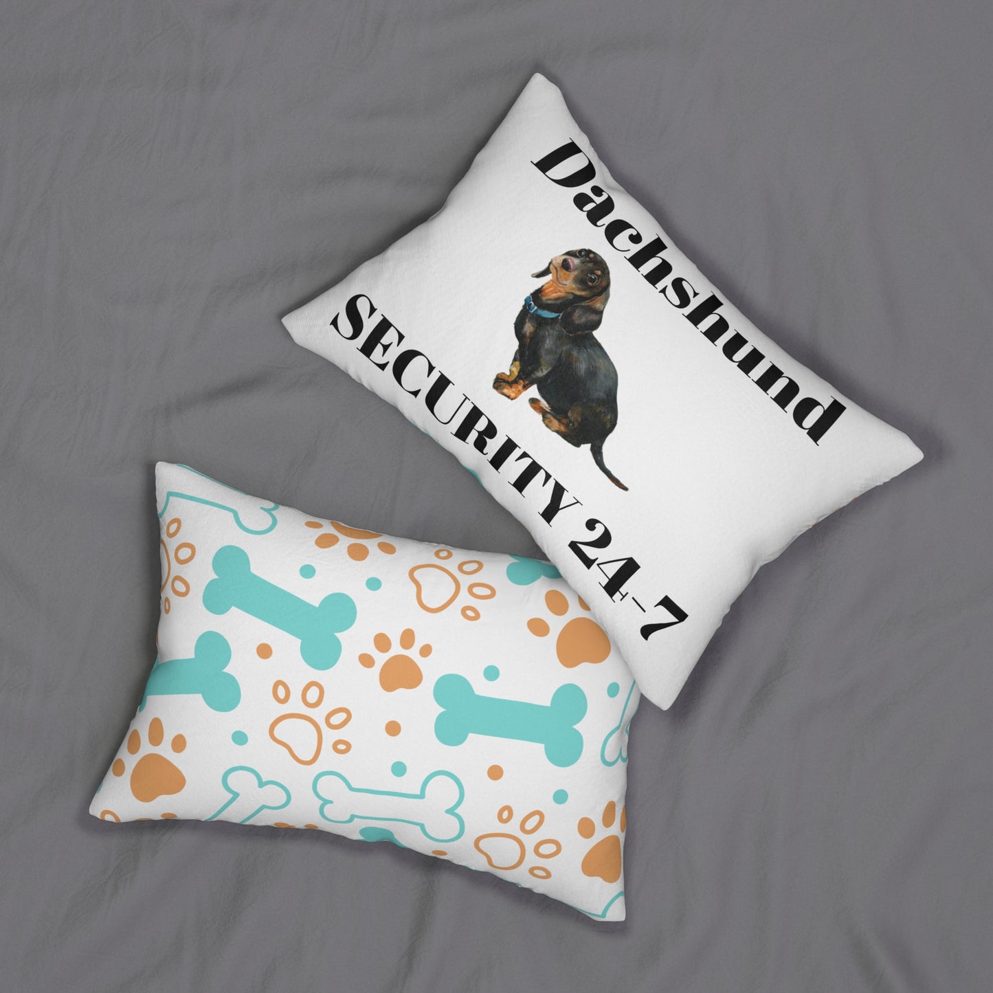 Spun Polyester Lumbar Pillow Dachshund