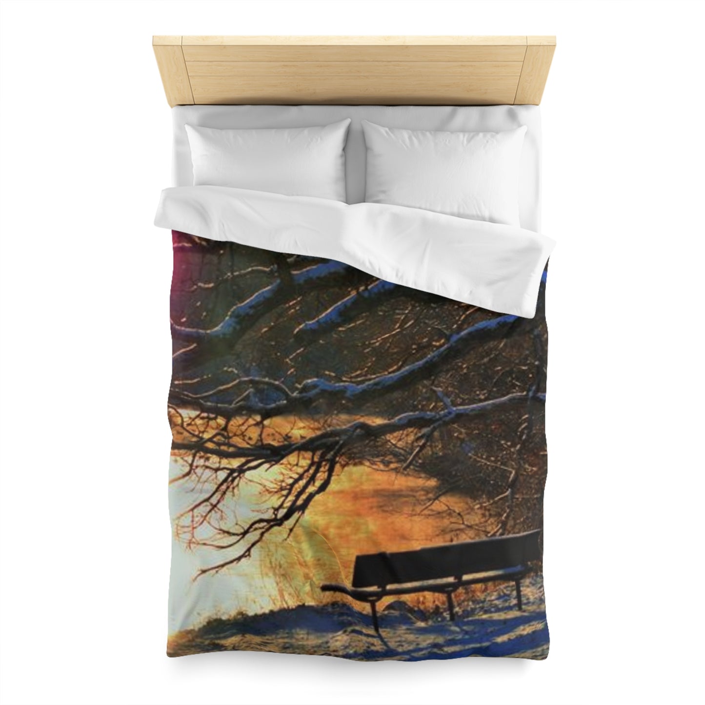 Microfiber Duvet Cover - A bench to remember