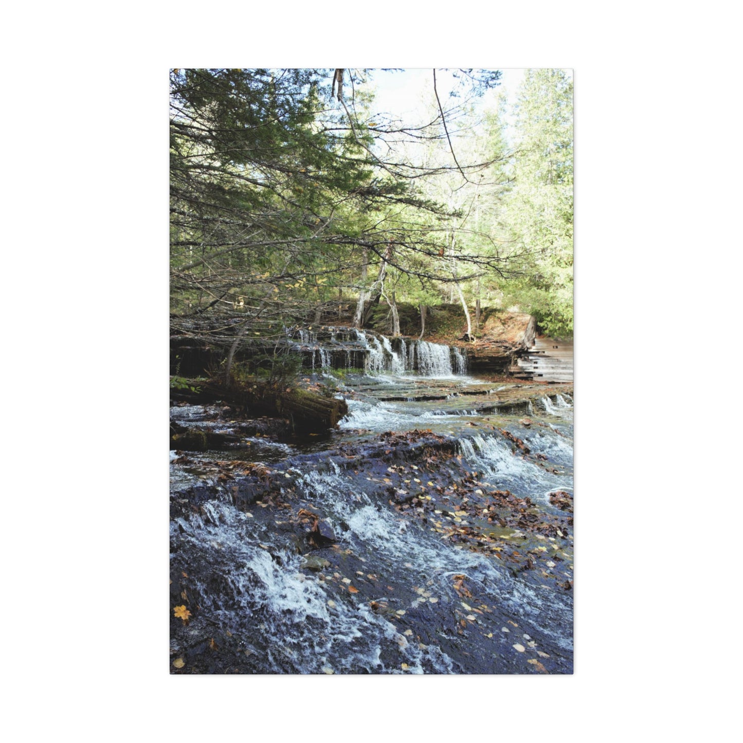 Agate waterfall left Matte Canvas, Stretched, 1.25" 48" x 16", 48" x 24", 32", 36" Vertical