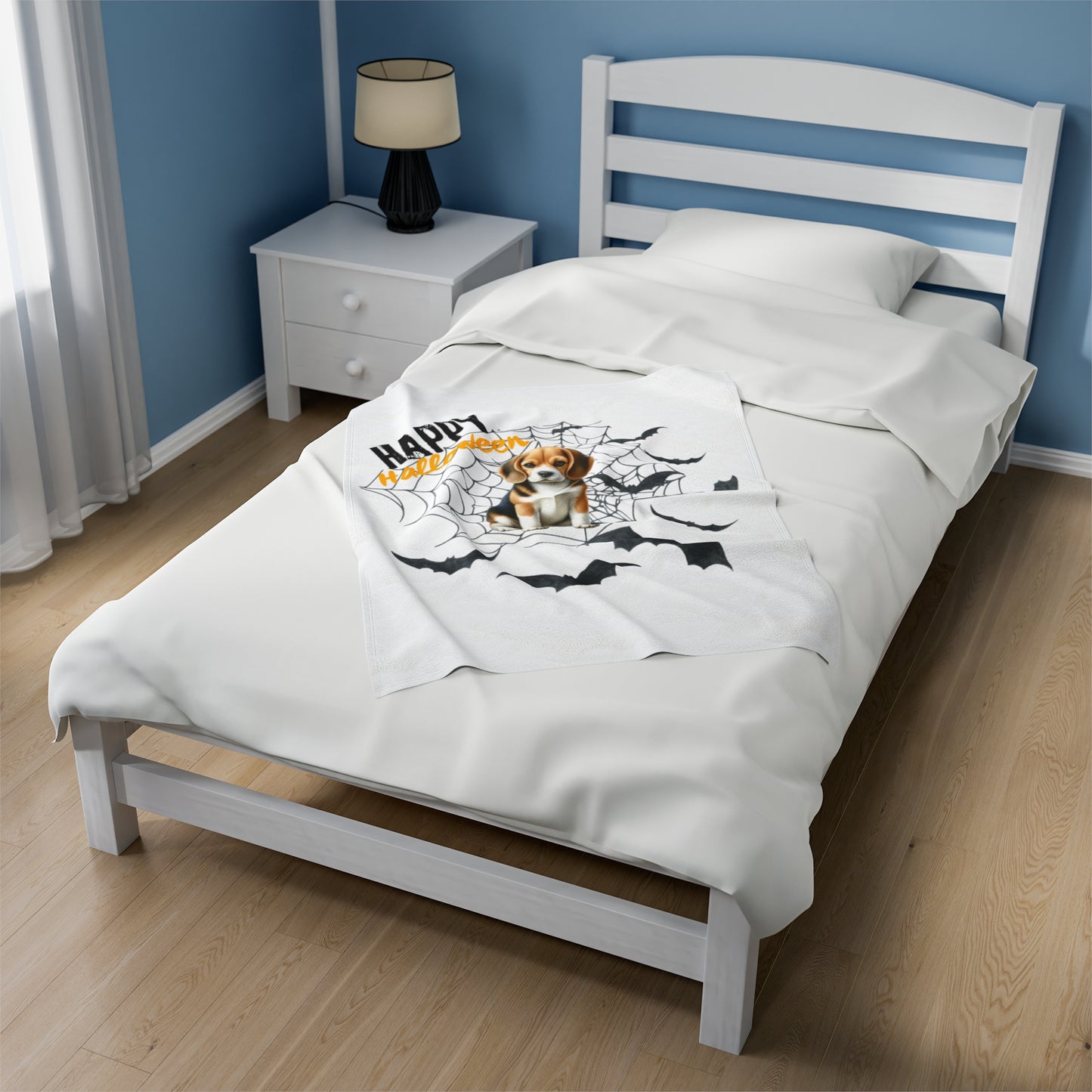 Velveteen Plush Blanket - Beagle Halloween