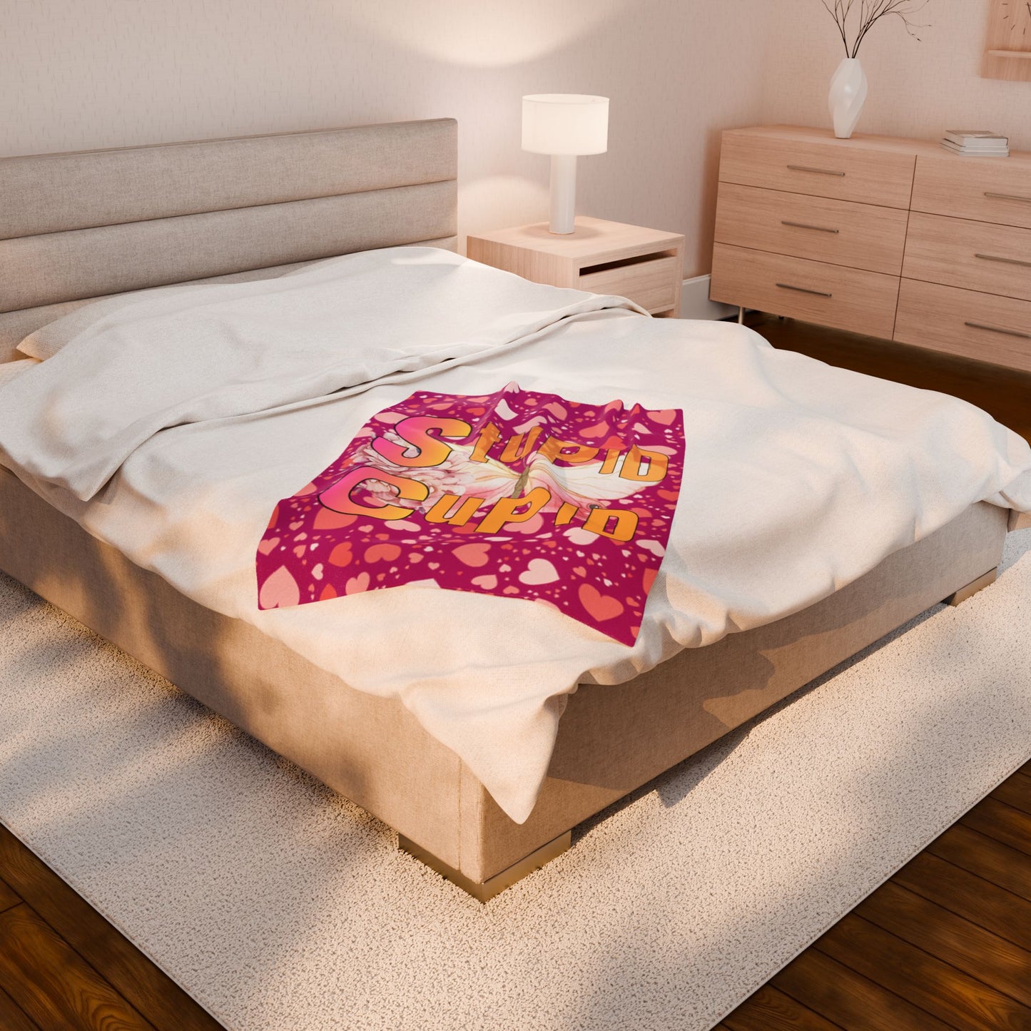 Velveteen Plush Blanket - Stupid Cupid Butterfly