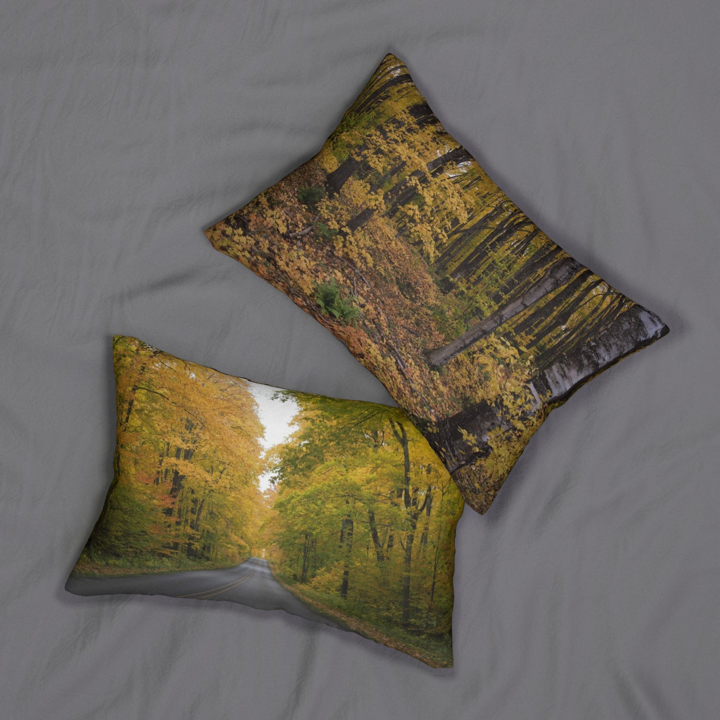 Spun Polyester Lumbar Pillow Fall