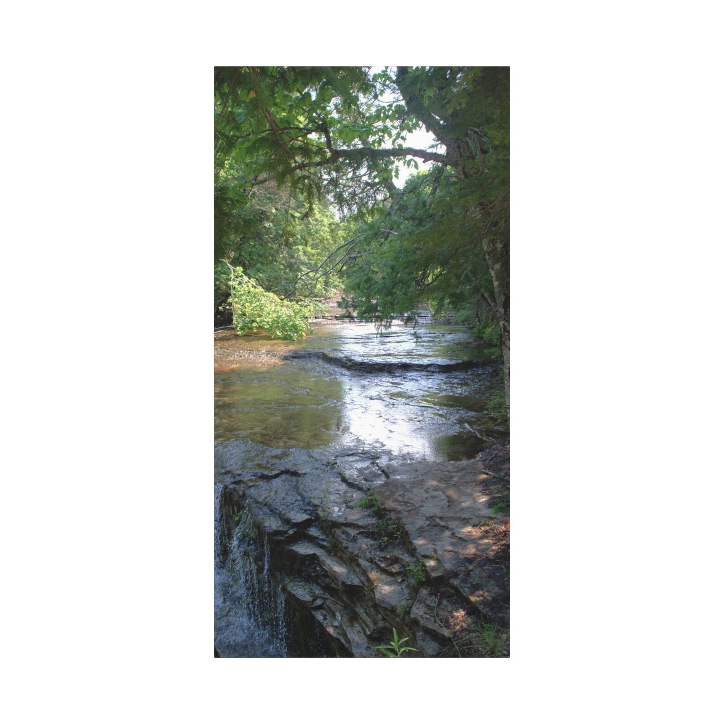 Agate waterfall right Matte Canvas, Stretched, 1.25" 48" x 16", 48" x 24", 48" x 32", 48" x 36" Vertical