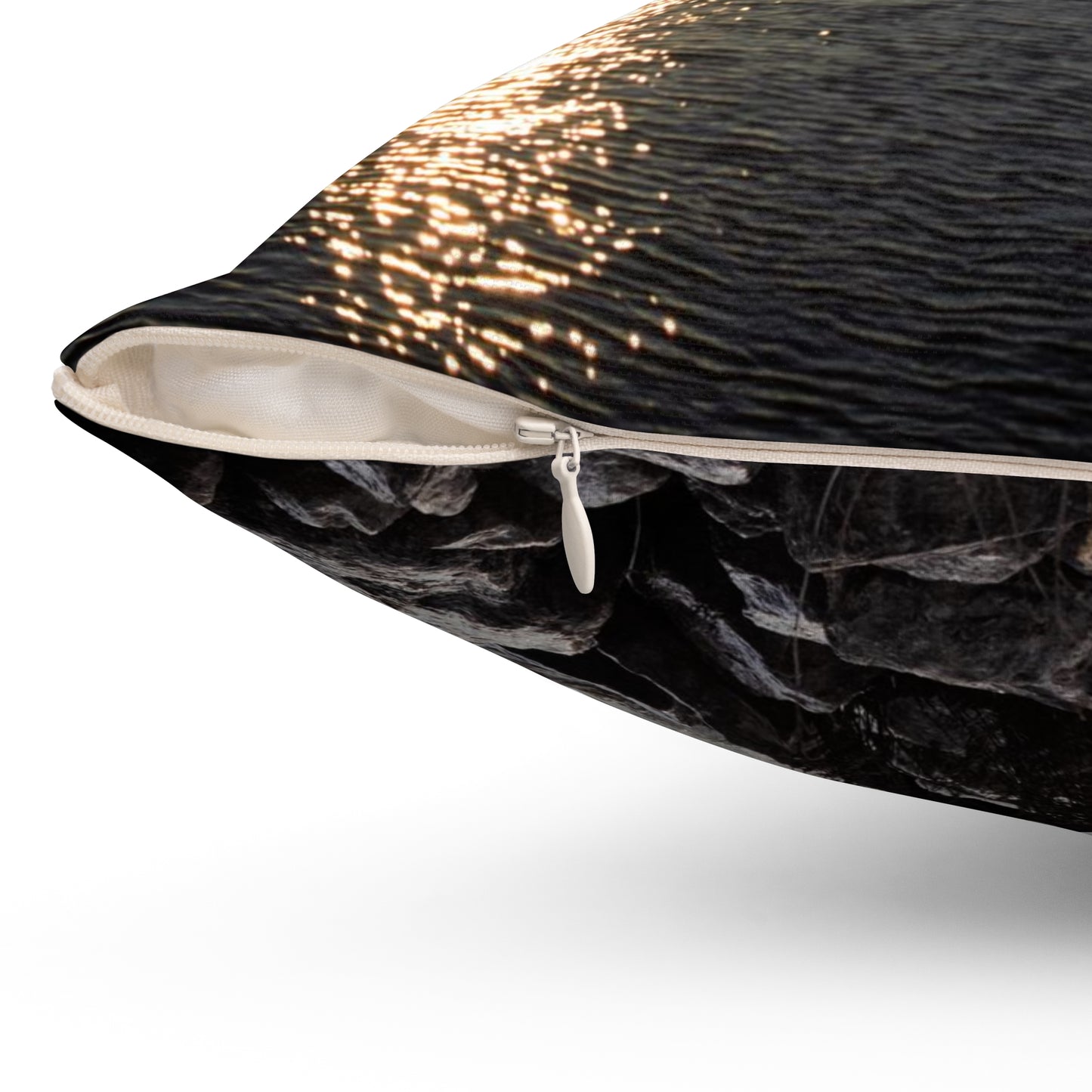 Spun Polyester Square Pillow - Light House