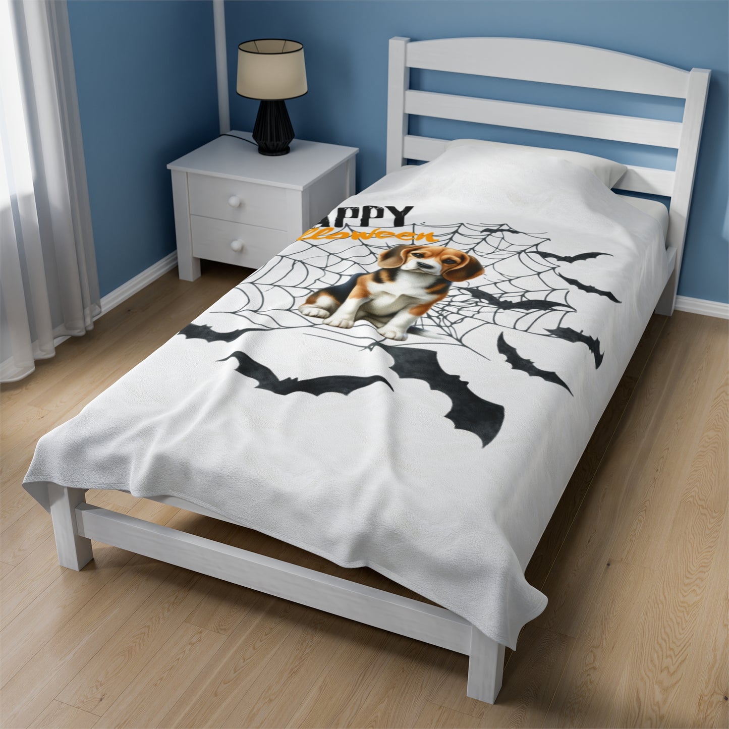Velveteen Plush Blanket - Beagle Halloween