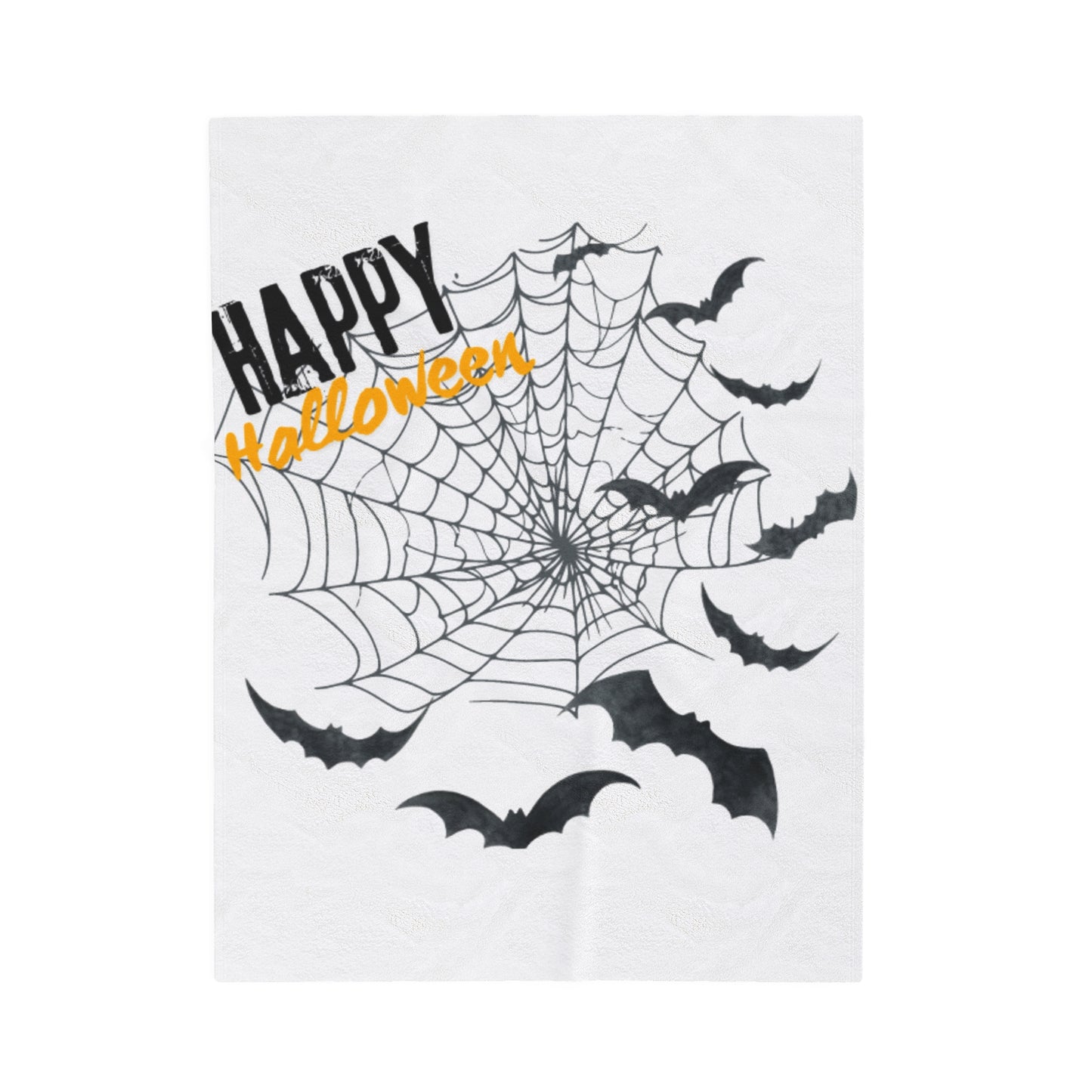 Personalize Velveteen Plush Blanket - Happy Halloween