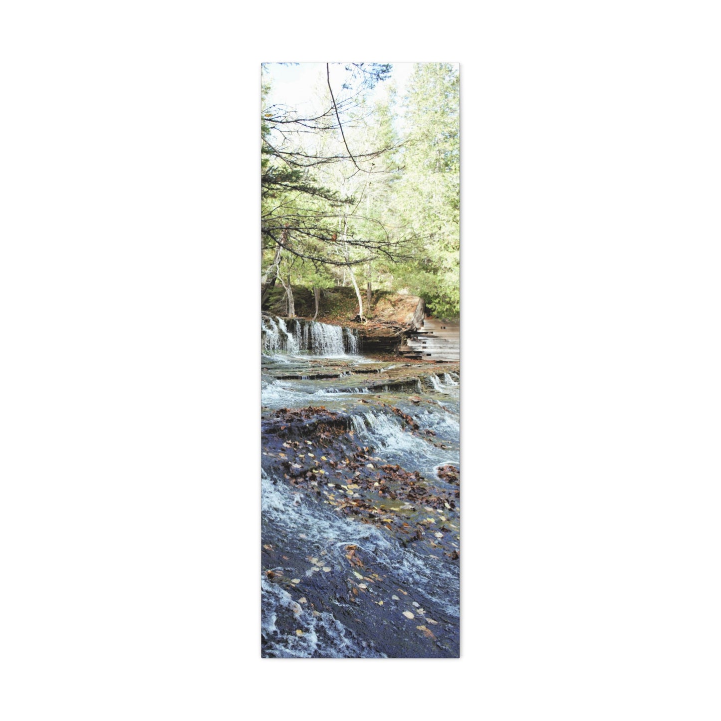 Agate waterfall left Matte Canvas, Stretched, 1.25" 48" x 16", 48" x 24", 32", 36" Vertical