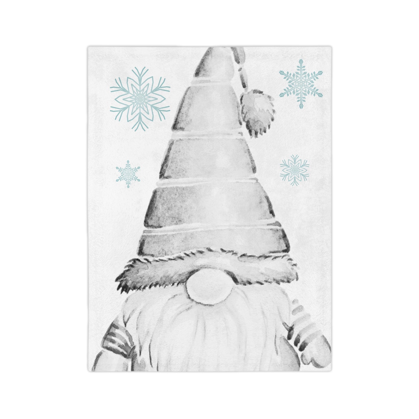 Velveteen Minky Blanket - Gnome for the Holidays
