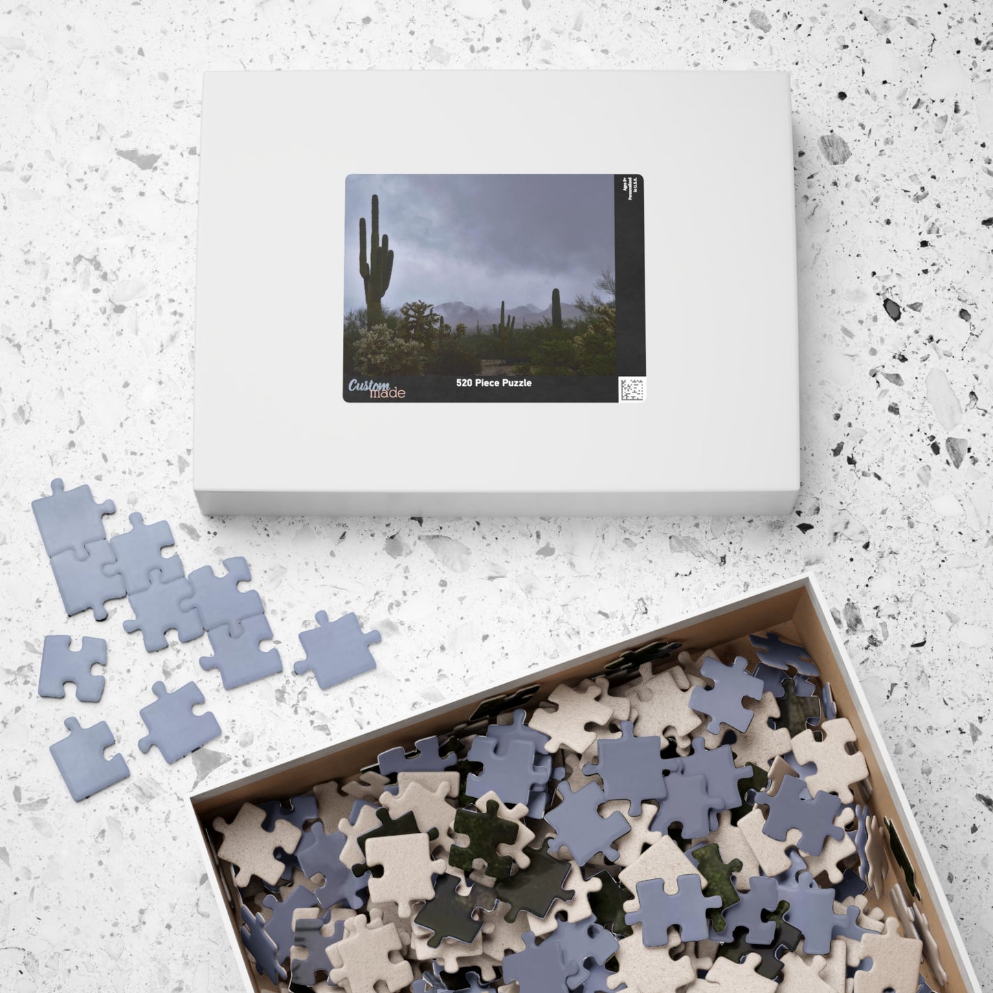 Puzzle (110, 252, 500, 1014-piece) Desert morning fog