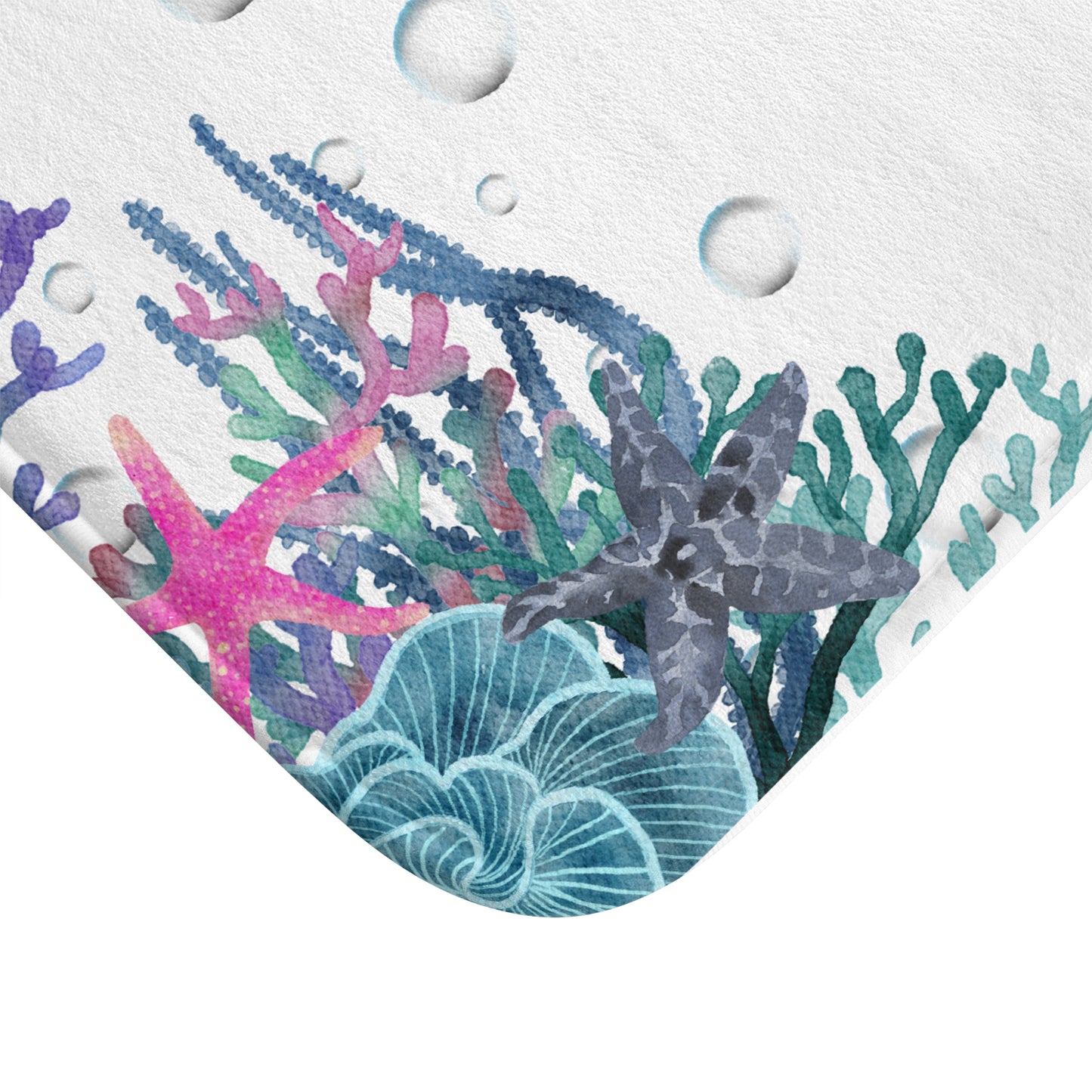 Bath Mat - Star Fish and Bubbles
