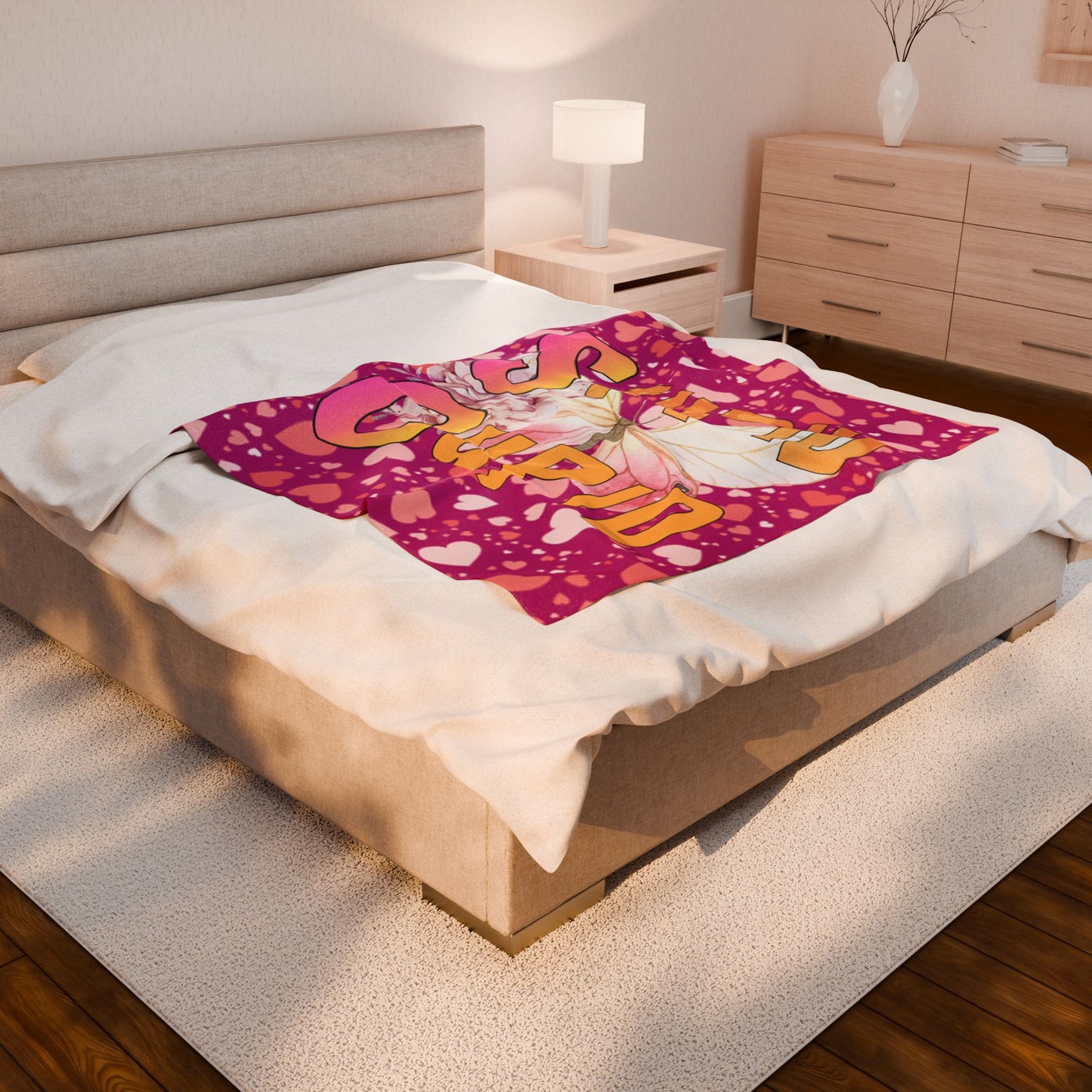 Velveteen Plush Blanket - Stupid Cupid Butterfly