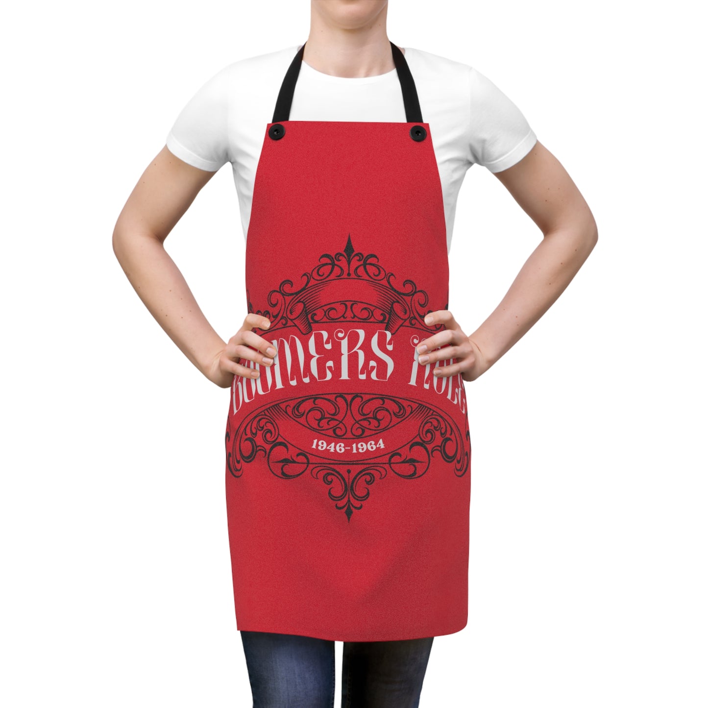 Dark Red Apron - Boomers Rule Full Apron