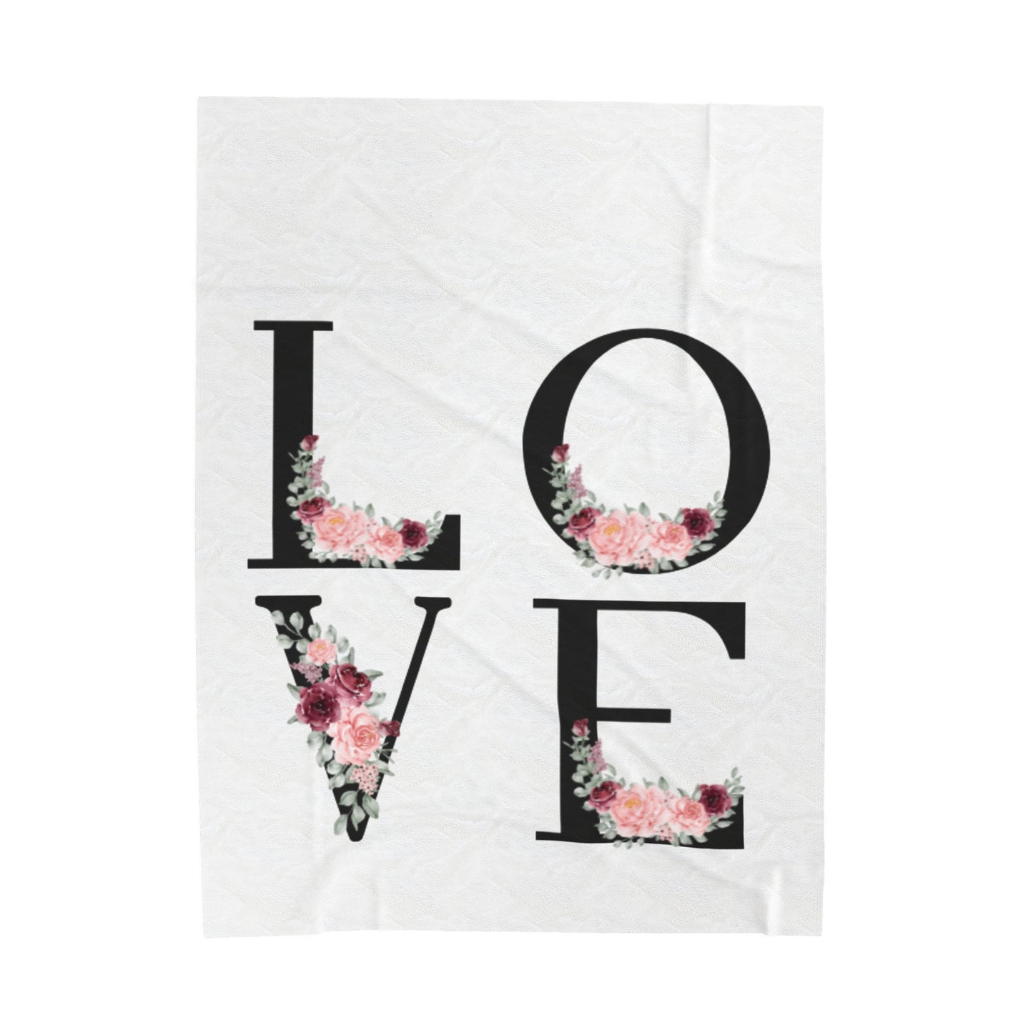 Velveteen Plush Blanket - LOVE