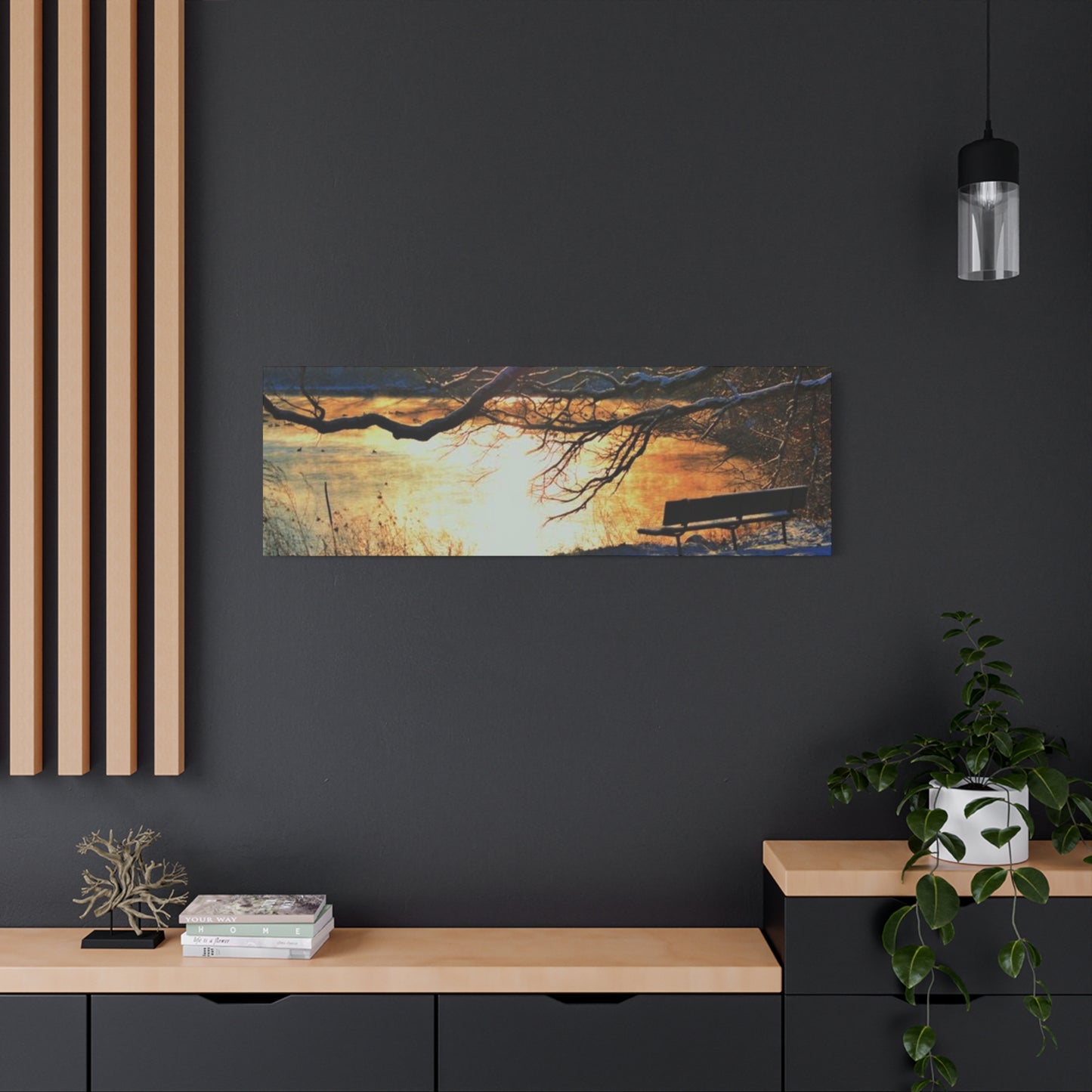 A Bench to Remember Matte Canvas, Stretched, 1.25" 48 "x 16" 48" x 24", 48" x 32", 48" x 36"