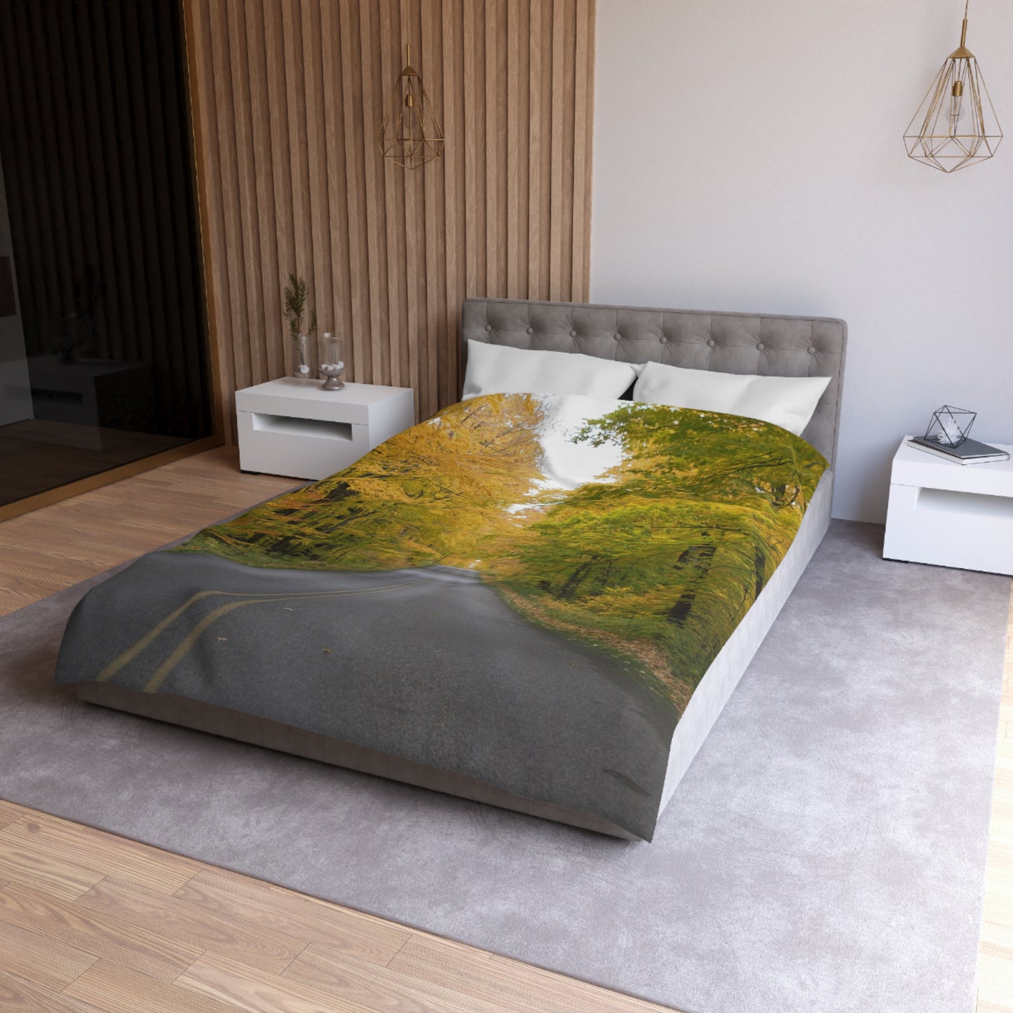 Microfiber Duvet Cover - Fall Road