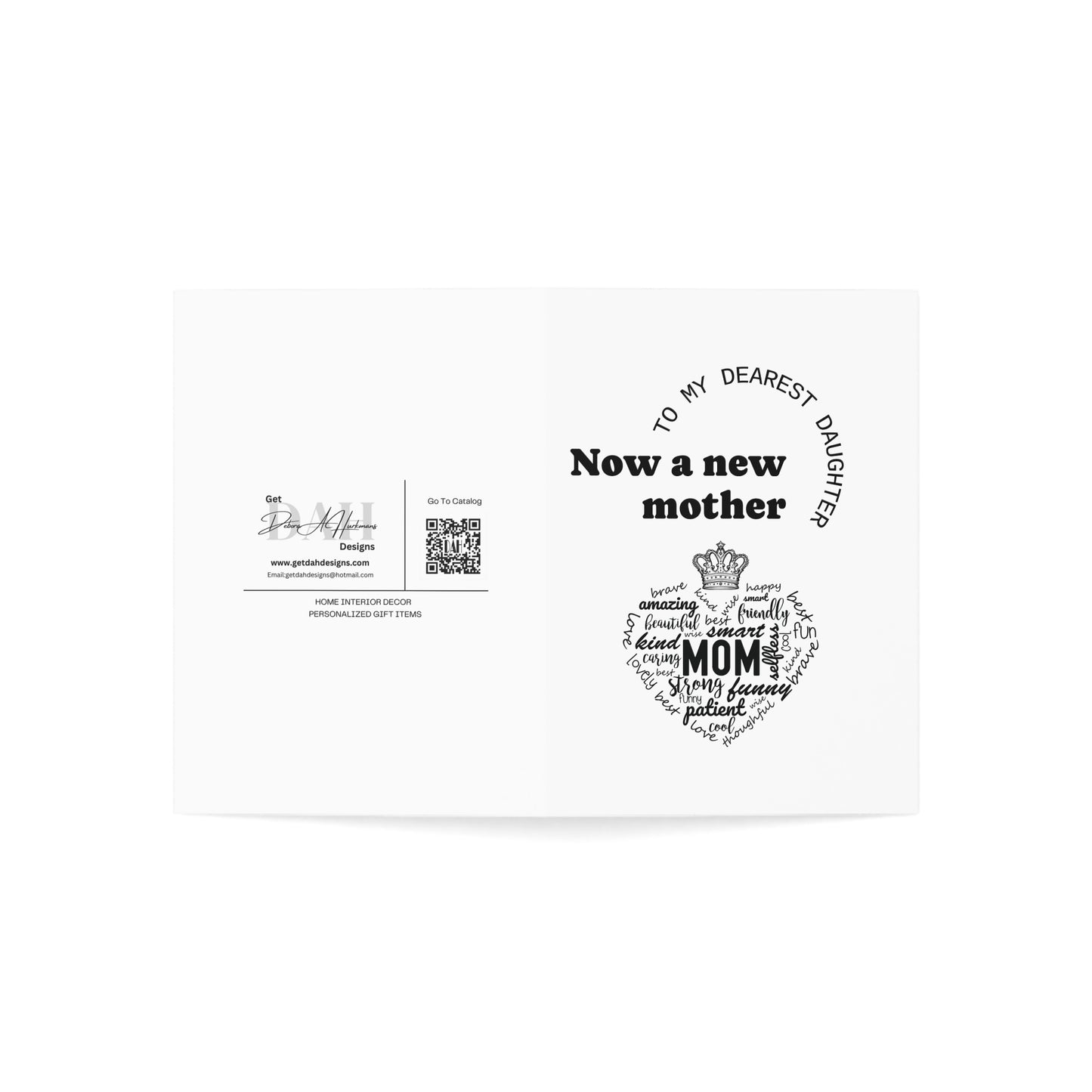 Greeting Cards (1 CARD ) MOM APPRECIATION My dearest daughter